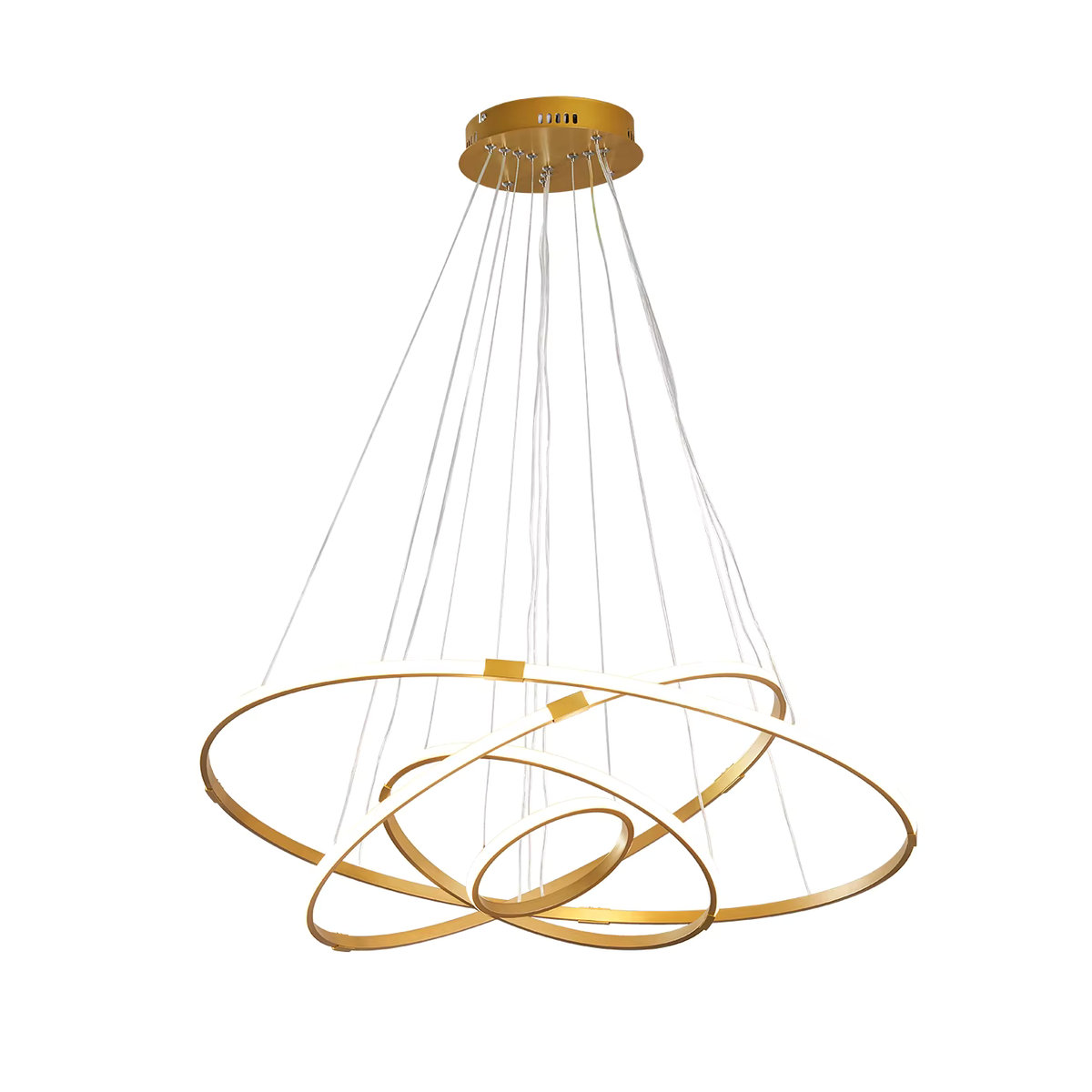 NEO Gleam Moderne LED-Pendelleuchte aus Aluminium in Schwarz, Grau und Goldfarben - Bild 3