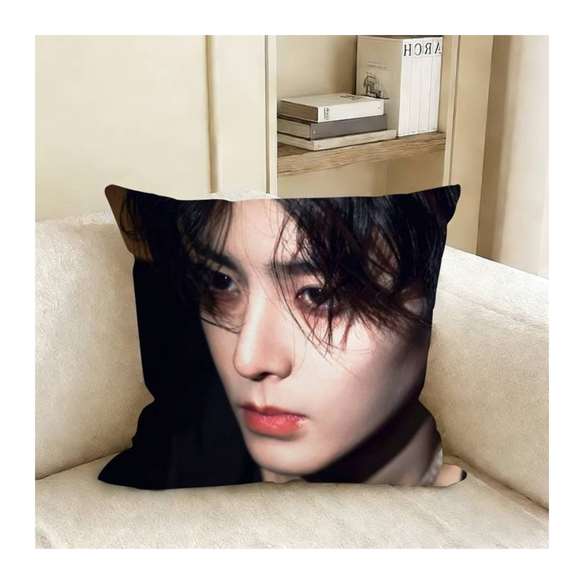 Neo Hou Minghao Kissenbezug aus Peach Skin für Wohnzimmer und Schlafzimmer, B/B: 18 x 18 cm - Bild 1