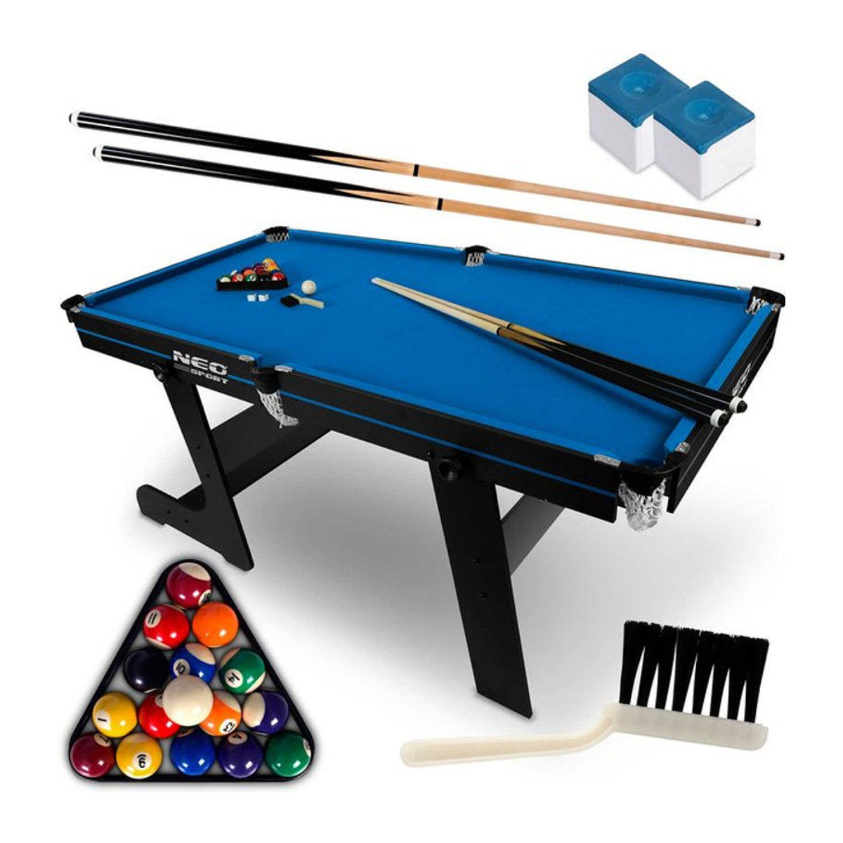 Neo-Sport NS-808 Pooltafel aus Holz mit Zubehör - Bild 1