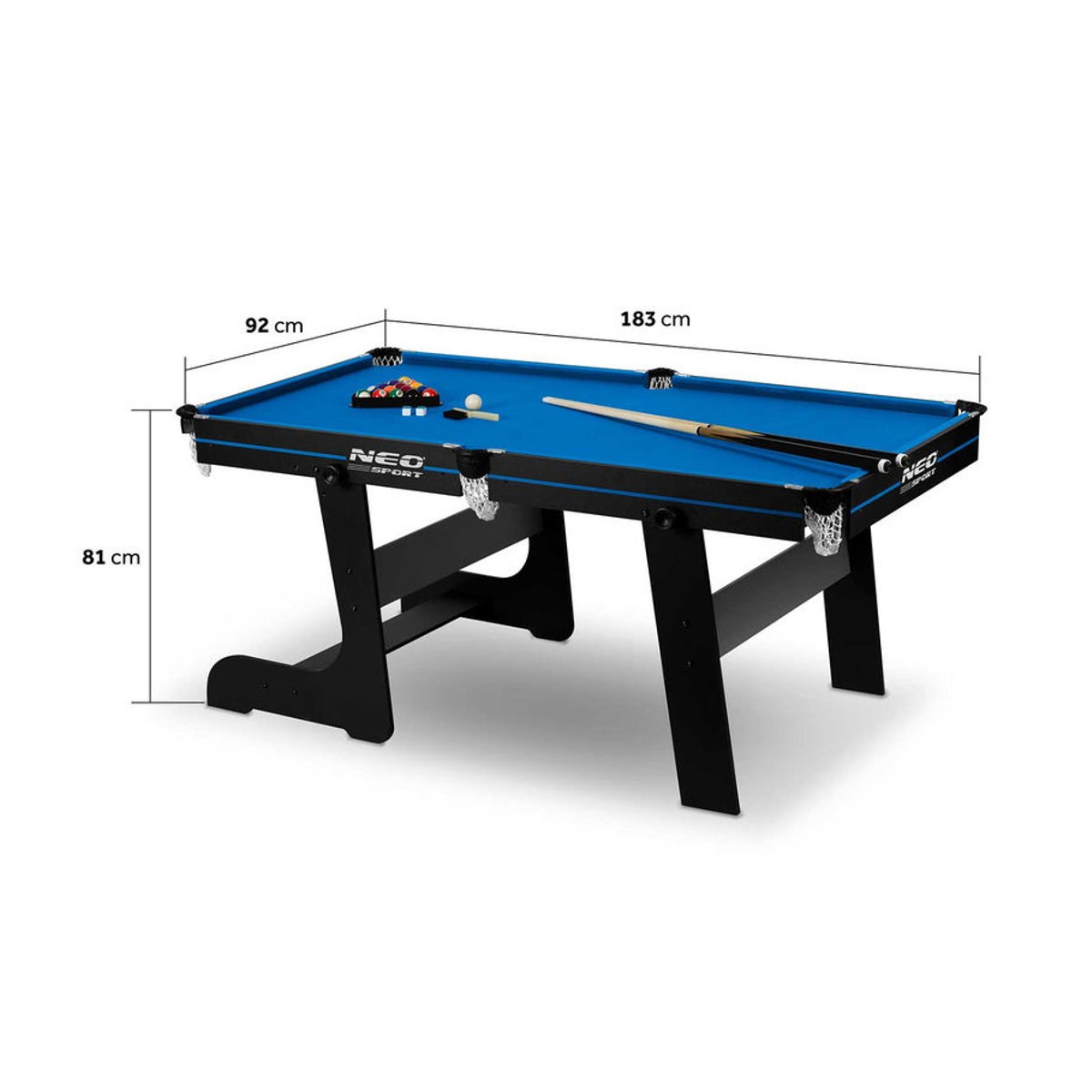 Neo-Sport NS-808 Pooltafel aus Holz mit Zubehör - Bild 2