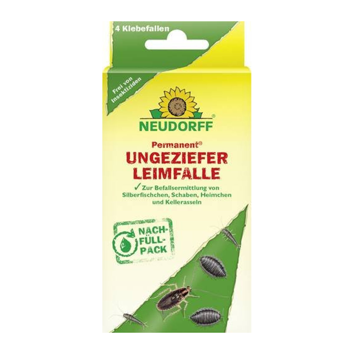 Neudorff 01273 Permanent Ungezieferleimfalle Nachfüllpack 4 Stück - Bild 1