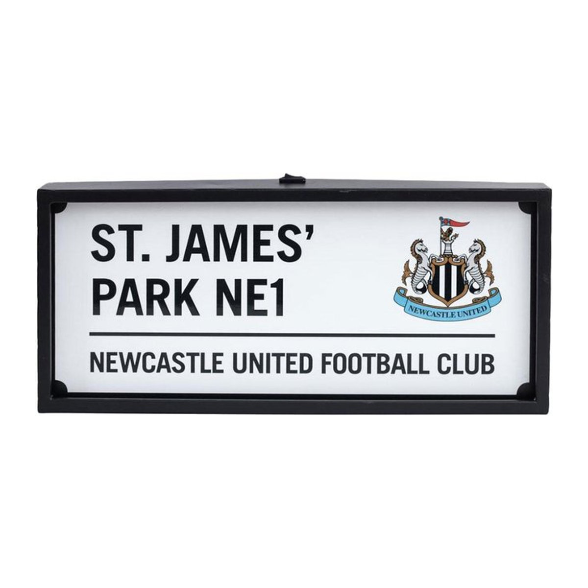 Newcastle United FC Metall Straßenschild mit integriertem LED, B: 40 cm, H: 18 cm - Bild 1