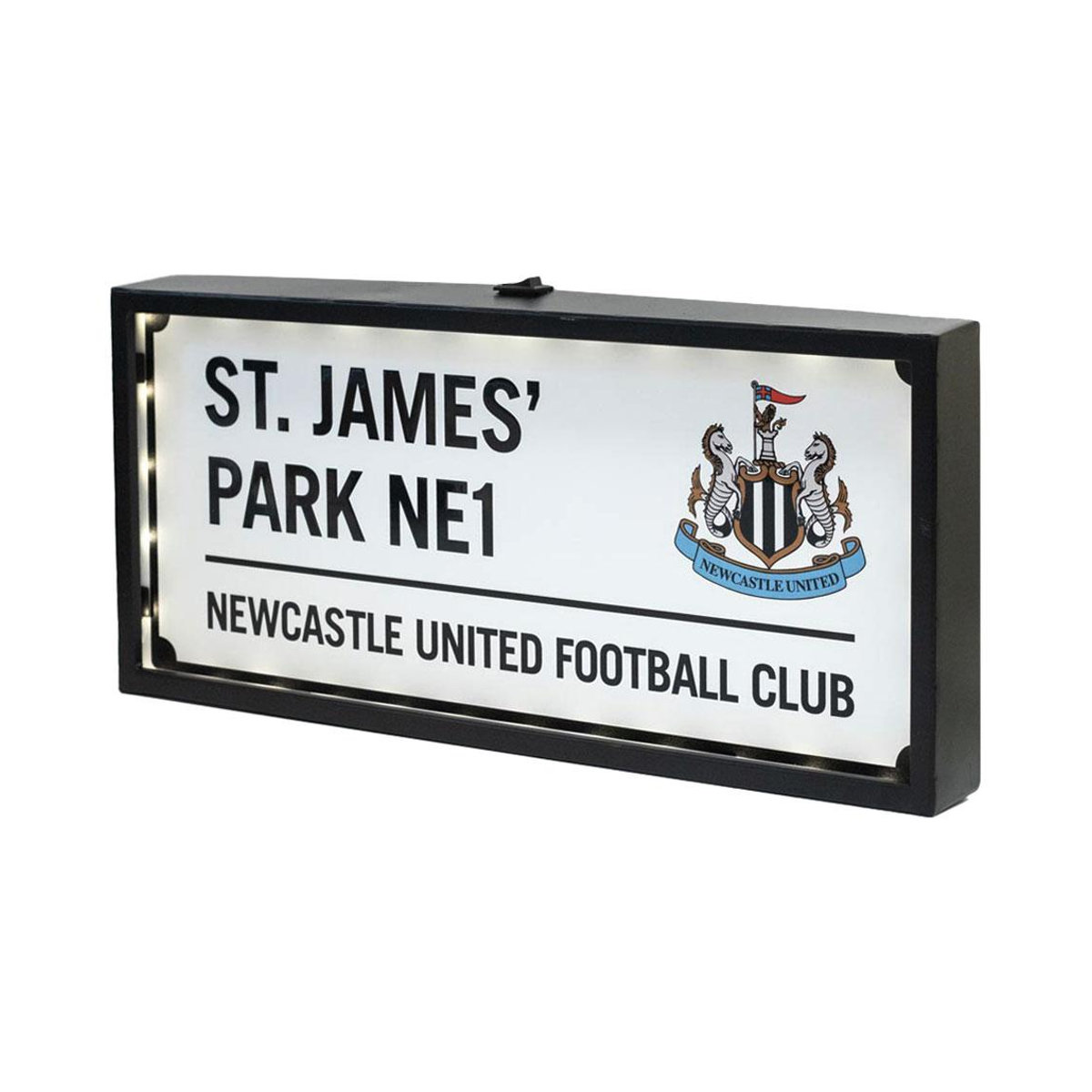 Newcastle United FC Metall Straßenschild mit integriertem LED, B: 40 cm, H: 18 cm - Bild 2