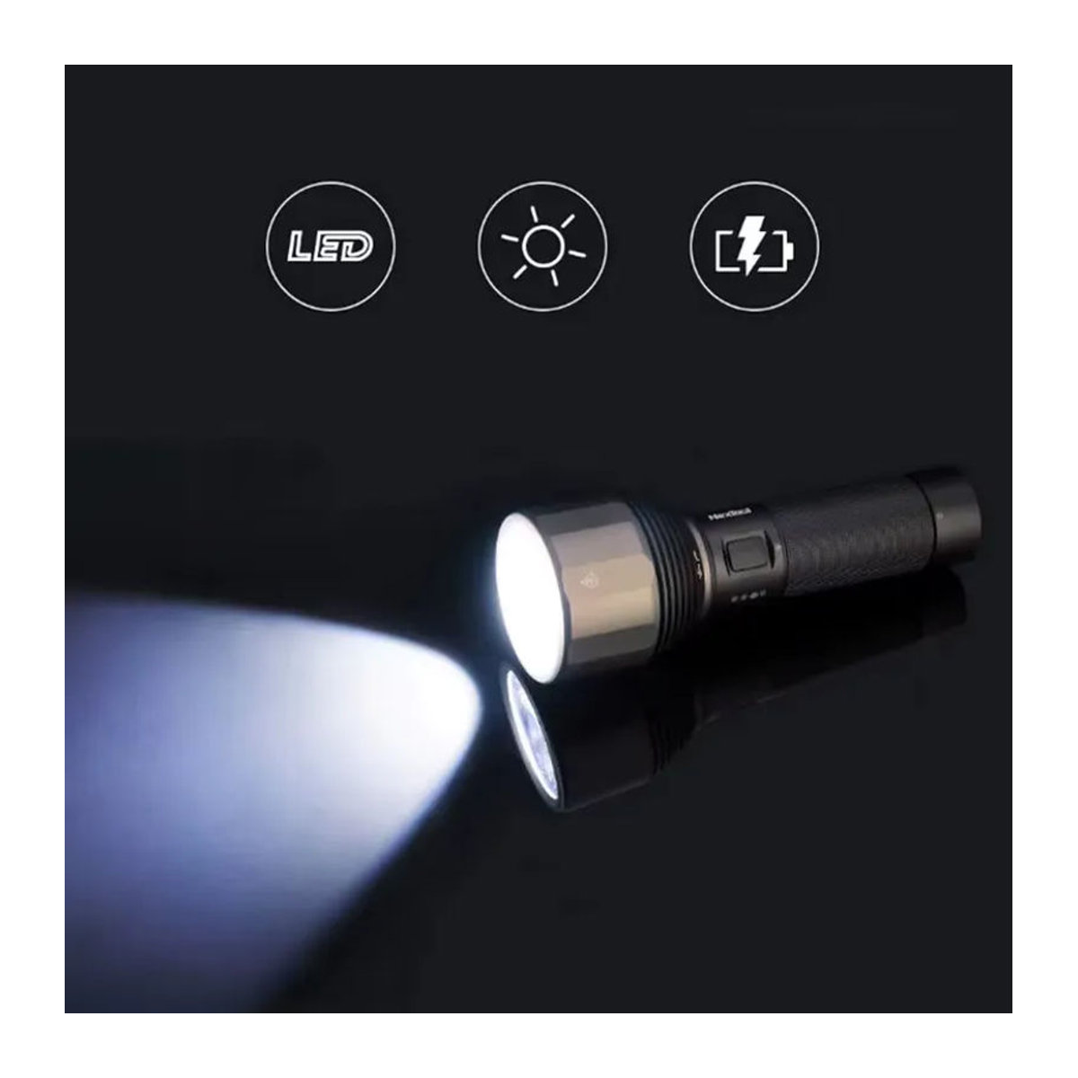 NexTool Outdoor-Taschenlampe mit 2000 lm, wiederaufladbare LED mit 380 m Reichweite, IPX7 wasserdicht und 5 Beleuchtungsmodi, Typ C - Bild 2