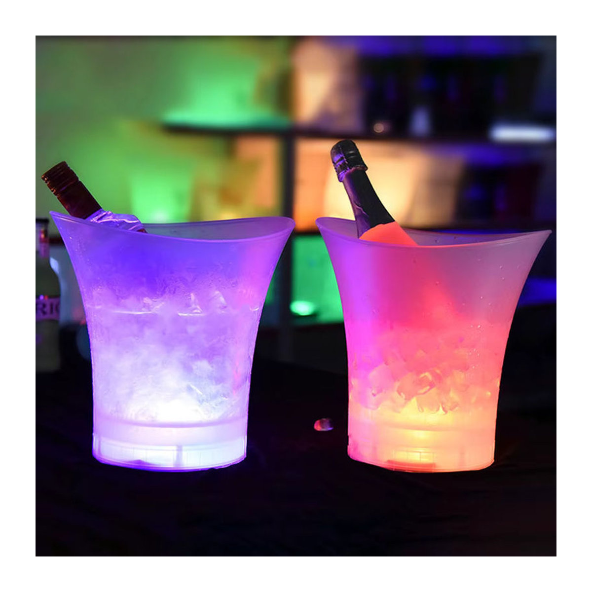 NICEYARD LED Eiswürfelbehälter aus Kunststoff mit 5l Fassungsvermögen in Mehrfarbig und Grün - Bild 2