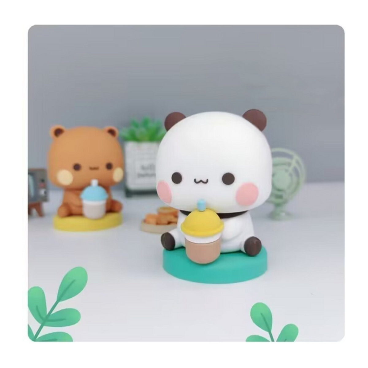 Niedliche Panda Bär Figur Bubu Dudu Kawaii Cartoon Miniatur als Dekoration - Bild 1