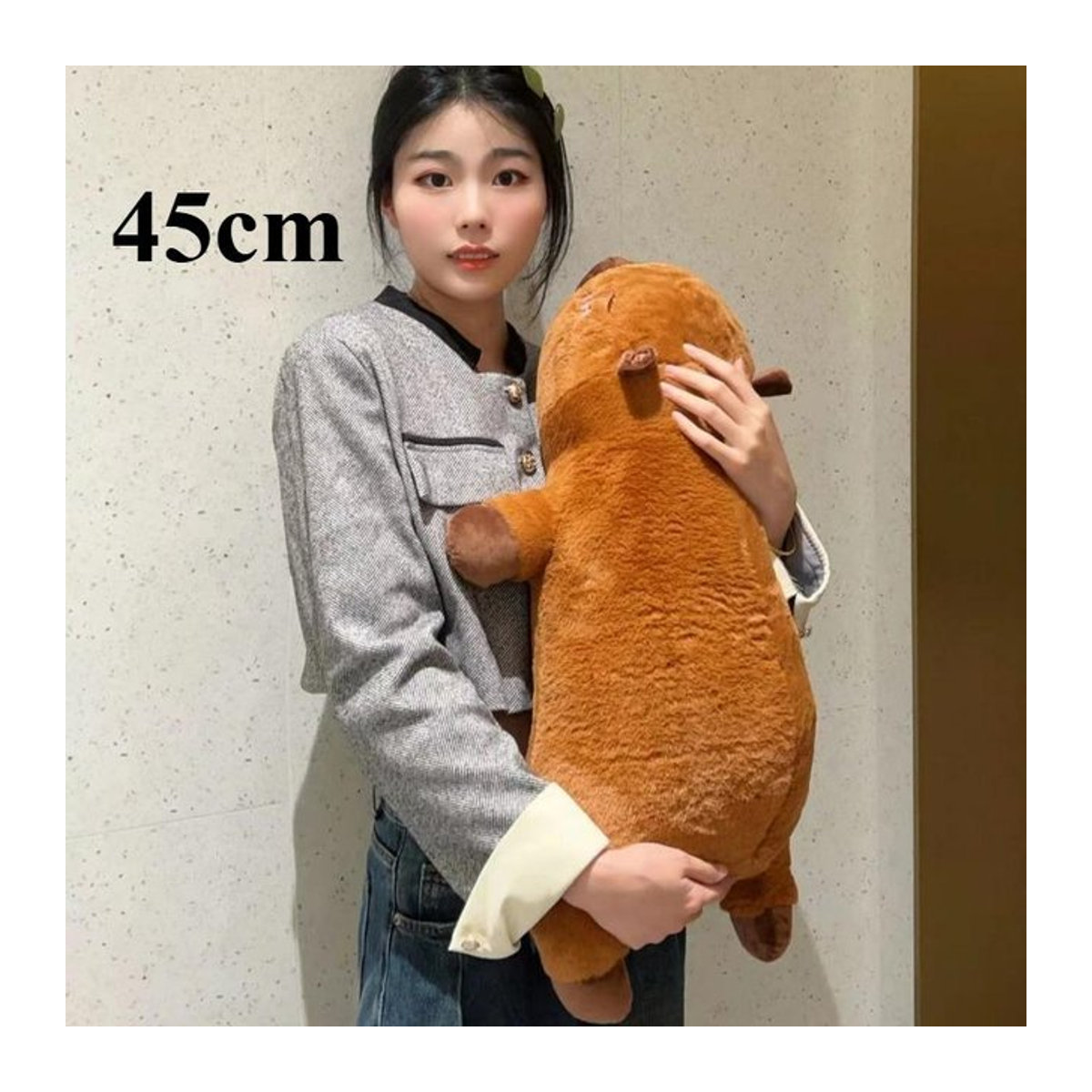 Niedliches Capybara Plüschtier als großes Körperkissen in Braun - Bild 1
