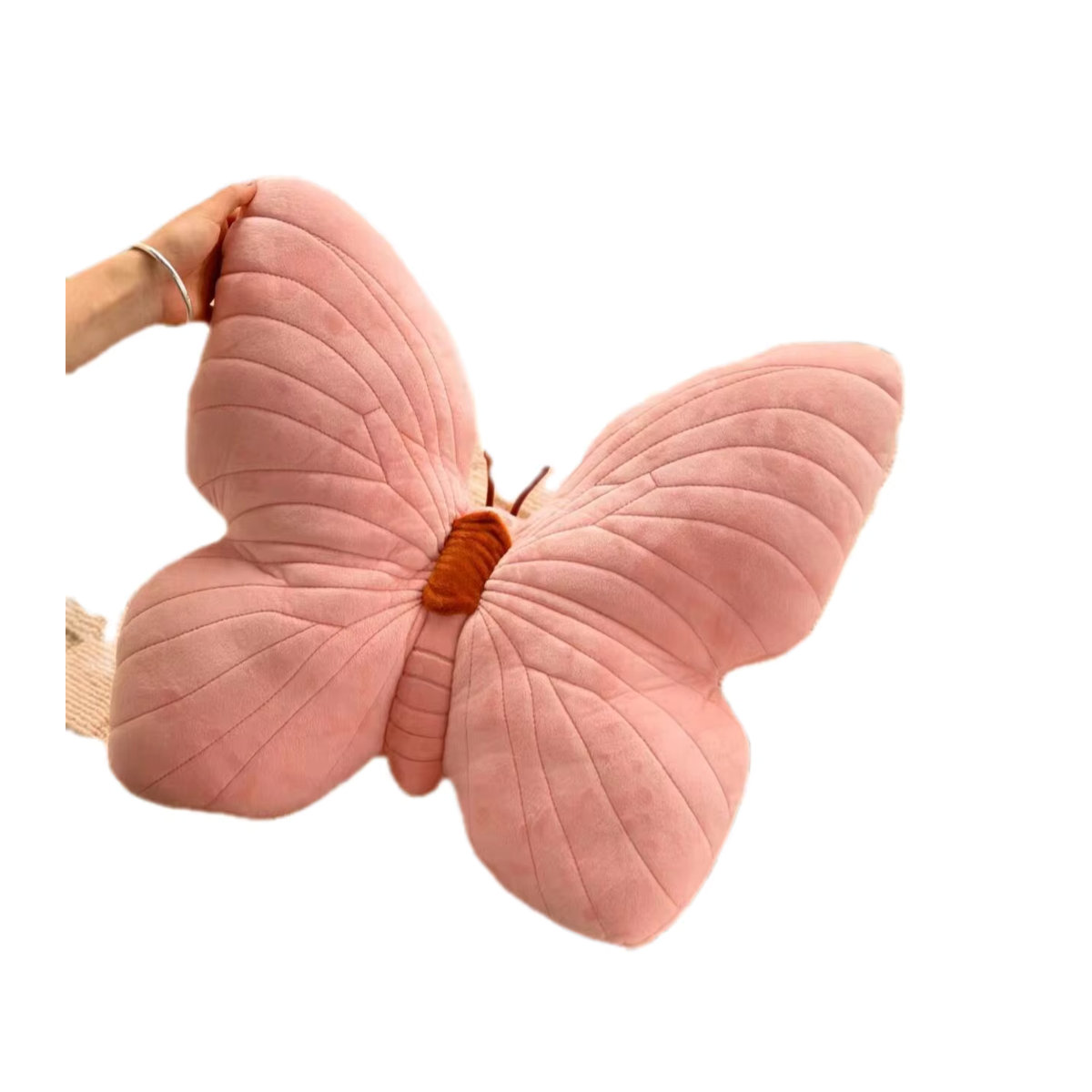 Niedliches Schmetterling Kissen in Rosa für Sofa und Bett als weiche Dekoration - Bild 4