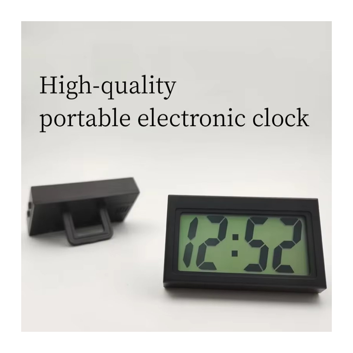 NieNie AG10 Digitale Mini-Tischuhr mit Datumsanzeige, Batteriebetrieben, LCD-Uhr für Reise und Heimdekoration, Schwarz oder Rot - Bild 2