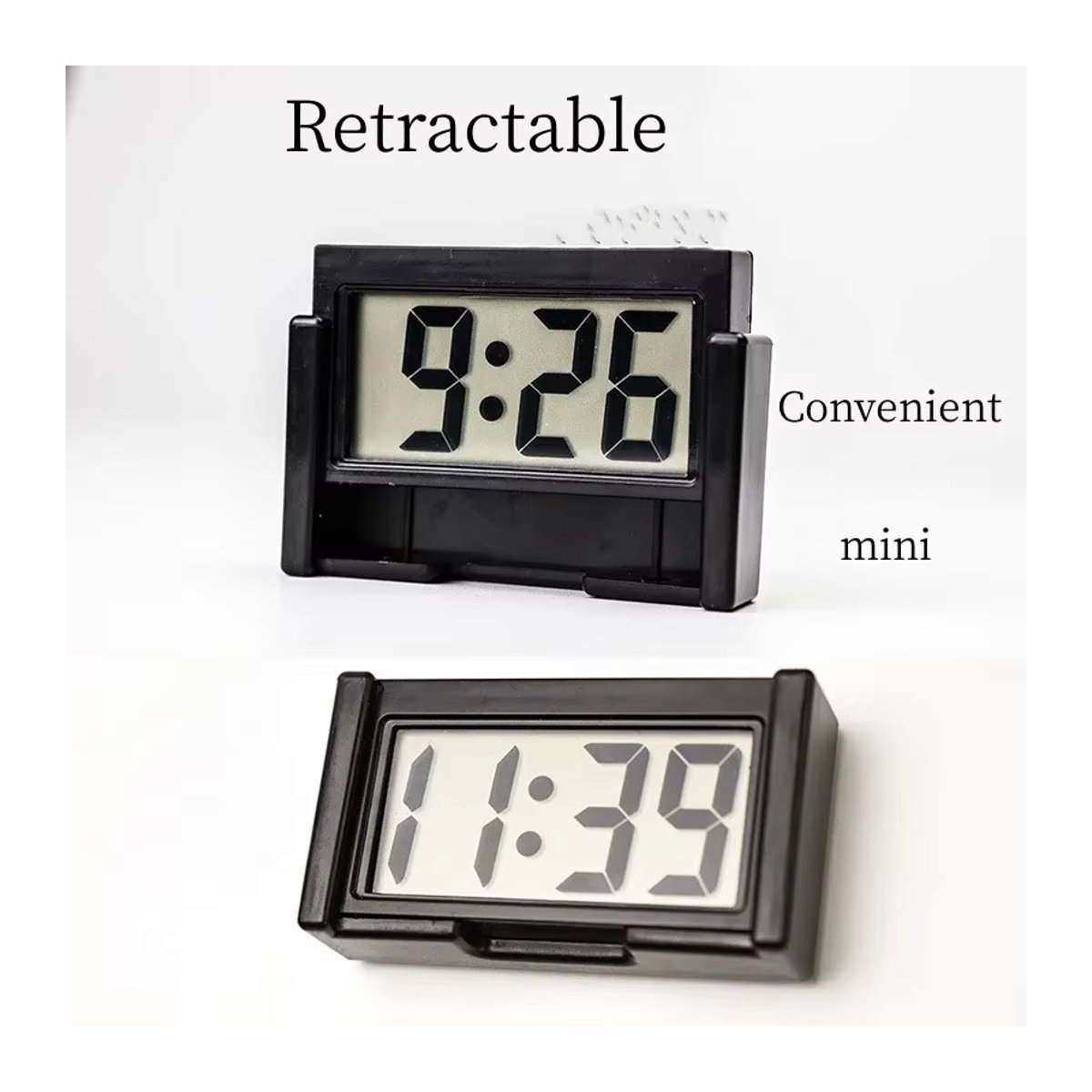 NieNie AG10 Digitale Mini-Tischuhr mit Datumsanzeige, Batteriebetrieben, LCD-Uhr für Reise und Heimdekoration, Schwarz oder Rot - Bild 4