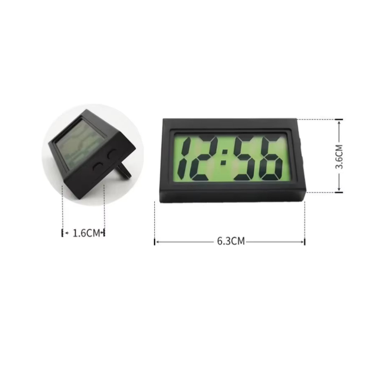 NieNie AG10 Digitale Mini-Tischuhr mit Datumsanzeige, Batteriebetrieben, LCD-Uhr für Reise und Heimdekoration, Schwarz oder Rot - Bild 5