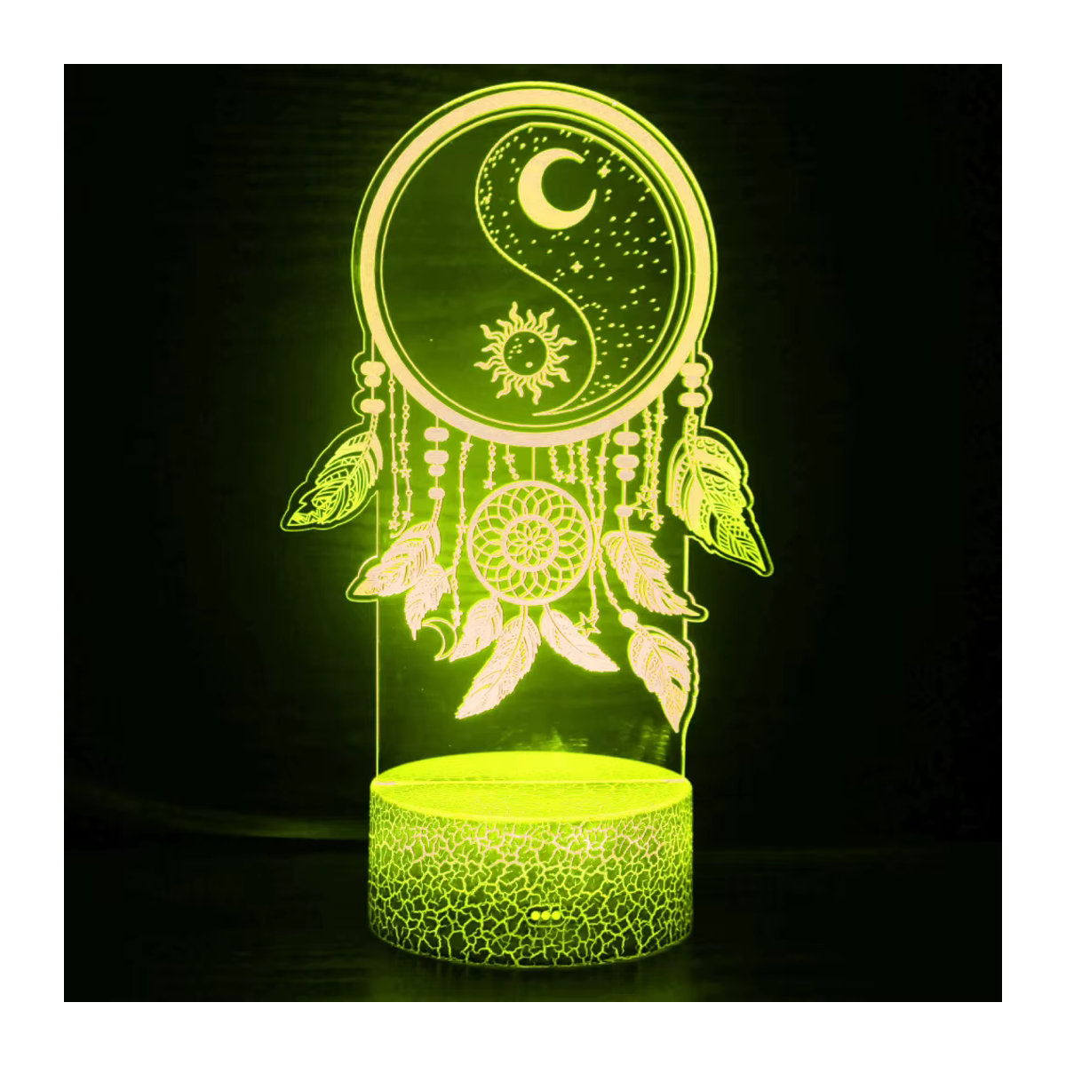 Nighdn 3D Illusions Lampe Traumfänger LED Nachtlicht mit 16 Farbwechseln und Fernbedienung im Bohemian Stil - Bild 2