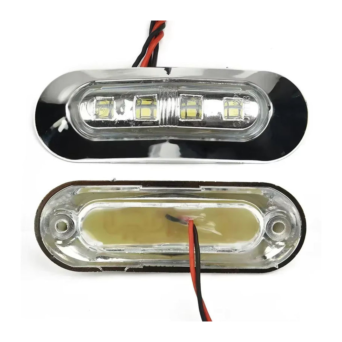 NIGHTKIST 2 Paar LED-Innenbeleuchtung für Boote in Weiß, wasserdicht und versiegelt, 3,7 Zoll, 12–24 V - Bild 3