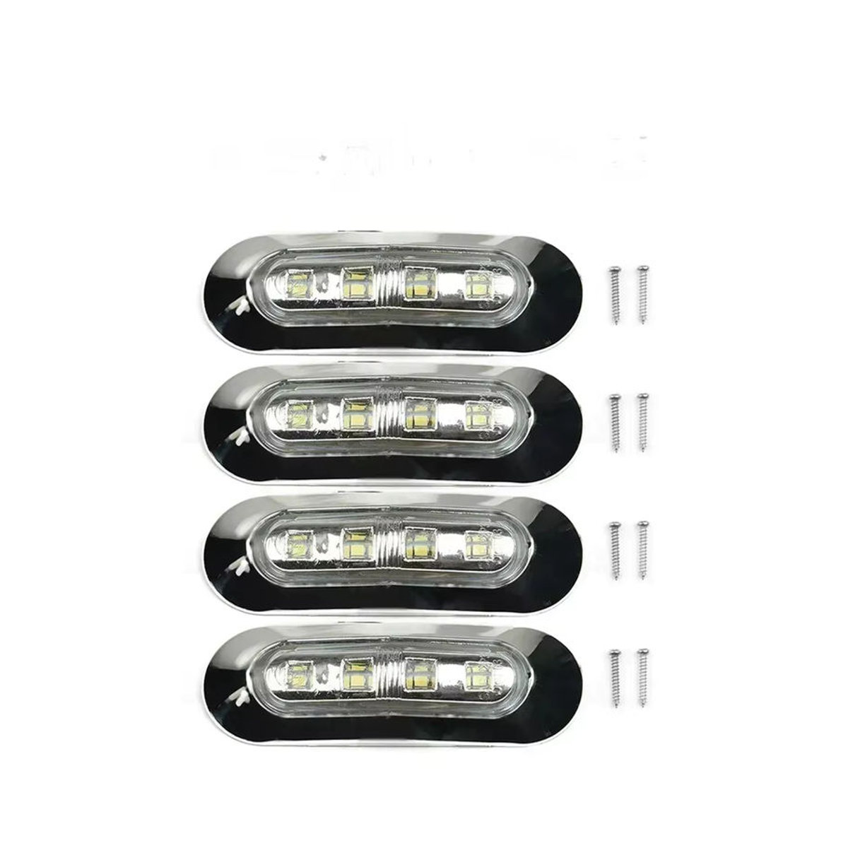 NIGHTKIST 2 Paar LED-Innenbeleuchtung für Boote in Weiß, wasserdicht und versiegelt, 3,7 Zoll, 12–24 V - Bild 6