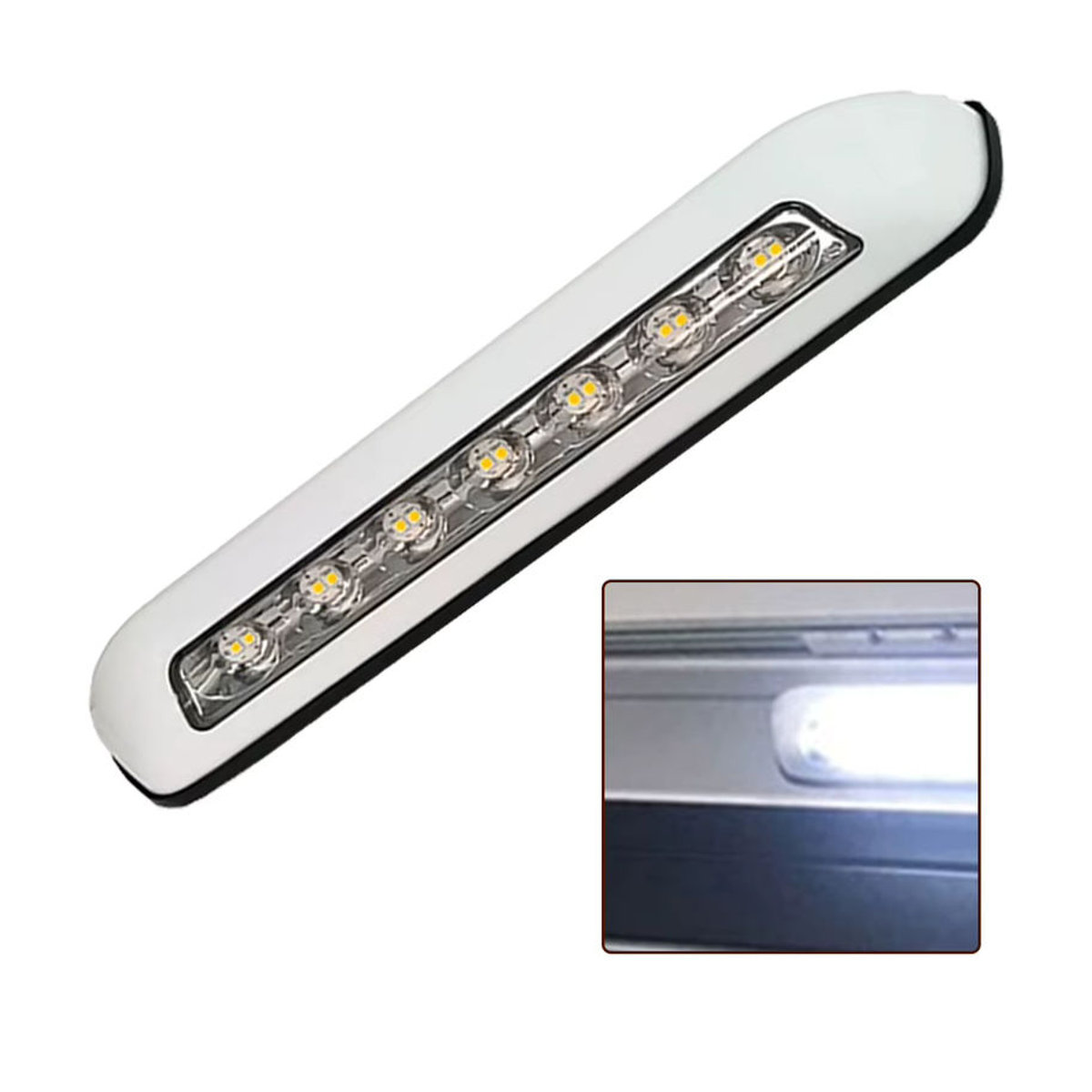 NIGHTKIST LED Wandleuchte für Wohnmobil und Caravan, wasserdichte Markisenbeleuchtung in Weiß, minimalistisches Design, 12V - Bild 2