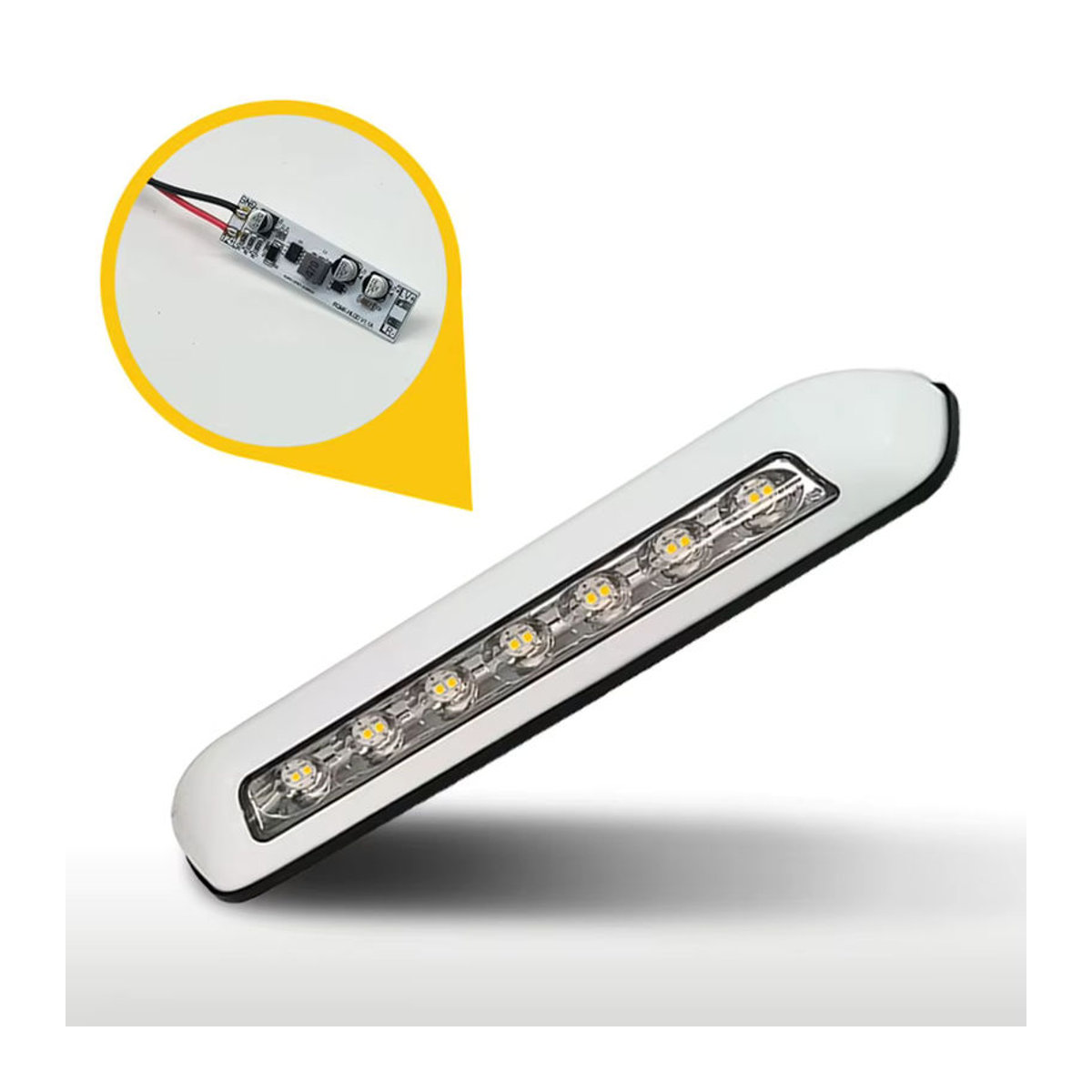 NIGHTKIST LED Wandleuchte für Wohnmobil und Caravan, wasserdichte Markisenbeleuchtung in Weiß, minimalistisches Design, 12V - Bild 3