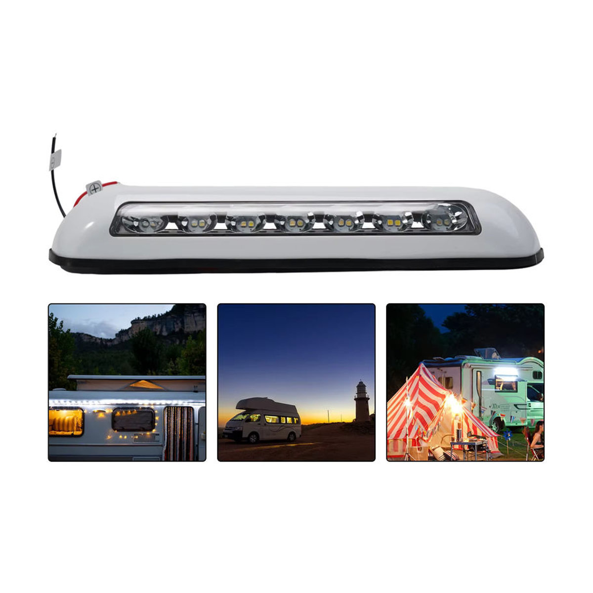 NIGHTKIST LED Wandleuchte für Wohnmobil und Caravan, wasserdichte Markisenbeleuchtung in Weiß, minimalistisches Design, 12V - Bild 6