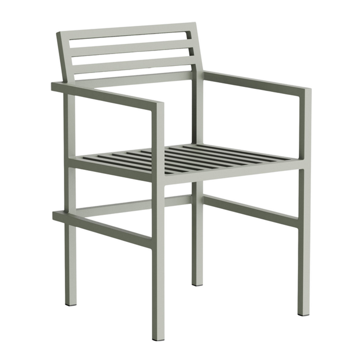 NINE - 19 Outdoors Armlehnstuhl in Grau aus Metall, modern und minimalistisch - Bild 1