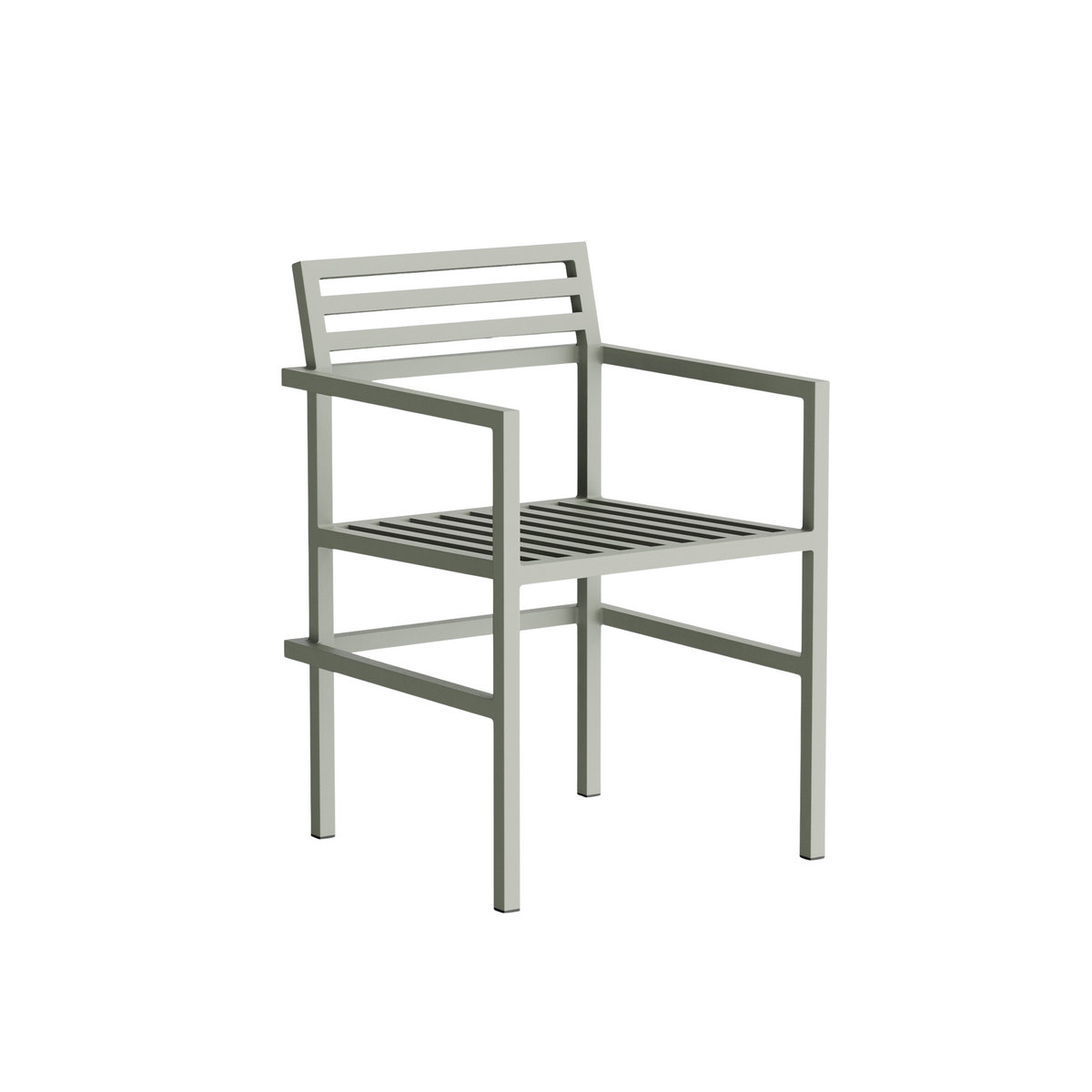 NINE - 19 Outdoors Armlehnstuhl in Grau aus Metall, modern und minimalistisch - Bild 2
