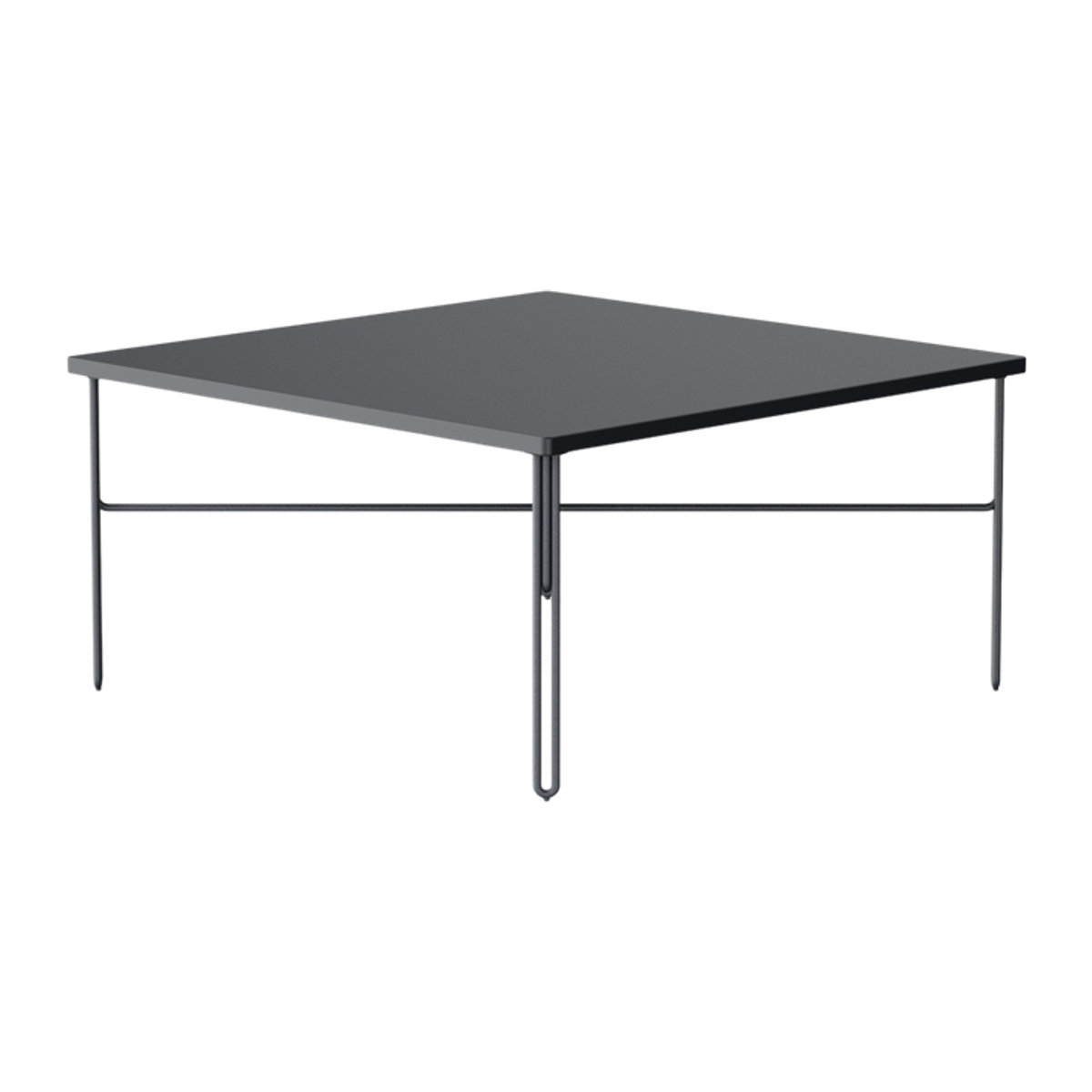 NINE Inline Couchtisch Quadratisch aus Edelstahl in Grau und Schwarz Modern Minimalistisch - Bild 1