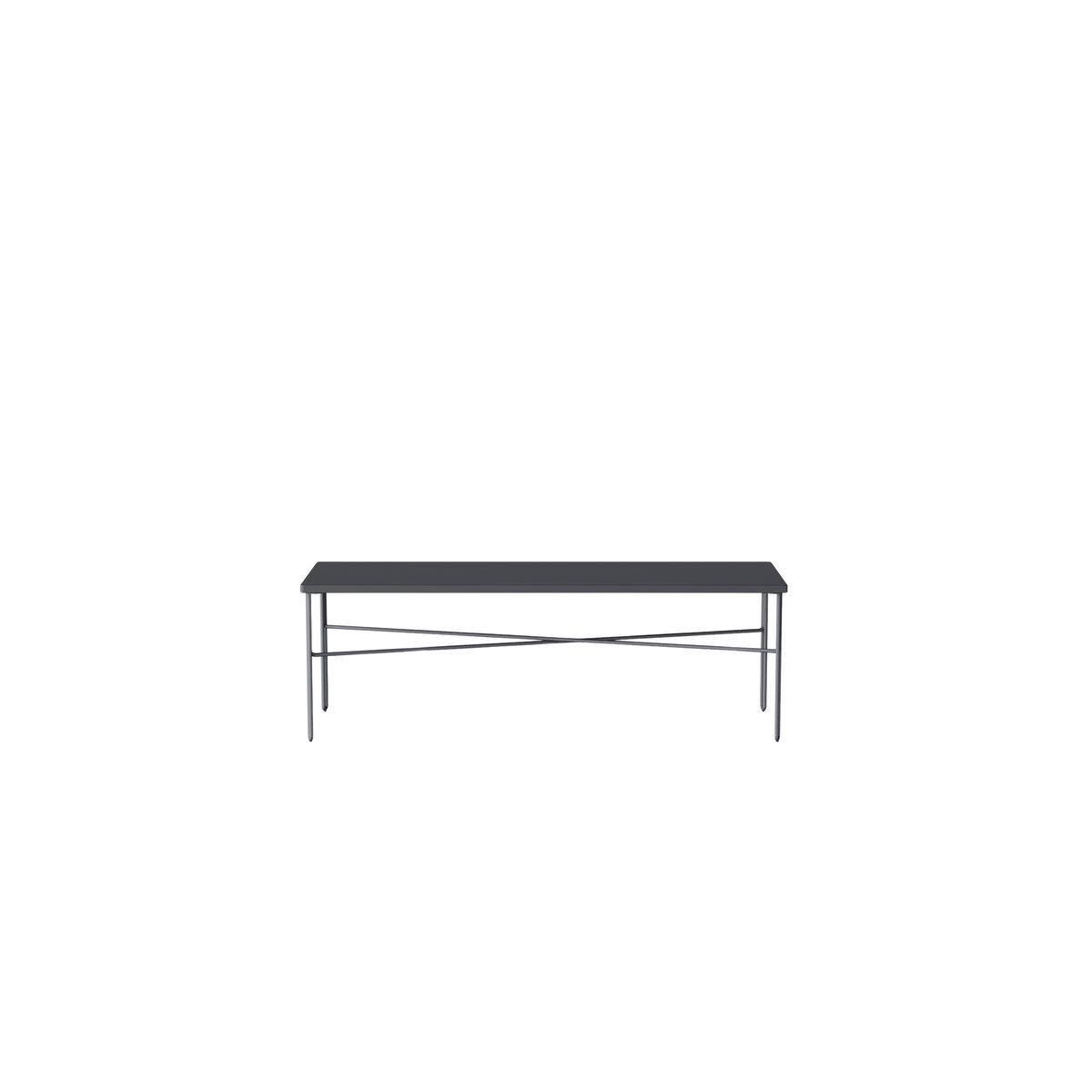 NINE Inline Couchtisch rechteckig aus Edelstahl in Grau und Schwarz modern - Bild 2