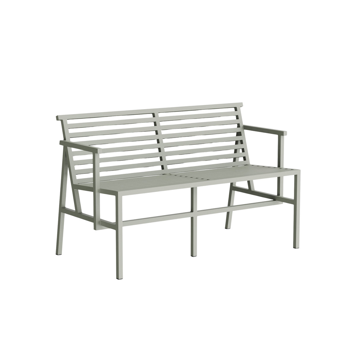 NINE Outdoors Bank mit Rücklehne in Grau, modern und minimalistisch - Bild 2