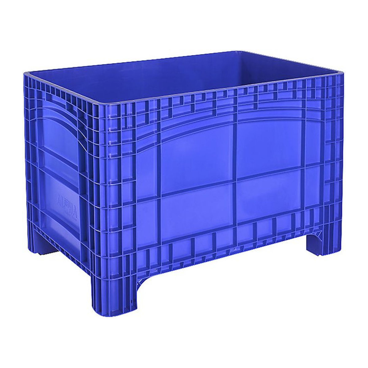 Noah Boxes Transport- und Stapelbehälter aus lebensmittelechtem Polyethylen, ohne Deckel, blau, Volumen 535 l, Traglast bis 300 kg, B/T/H: 120 x 80 x 80 cm - Bild 1