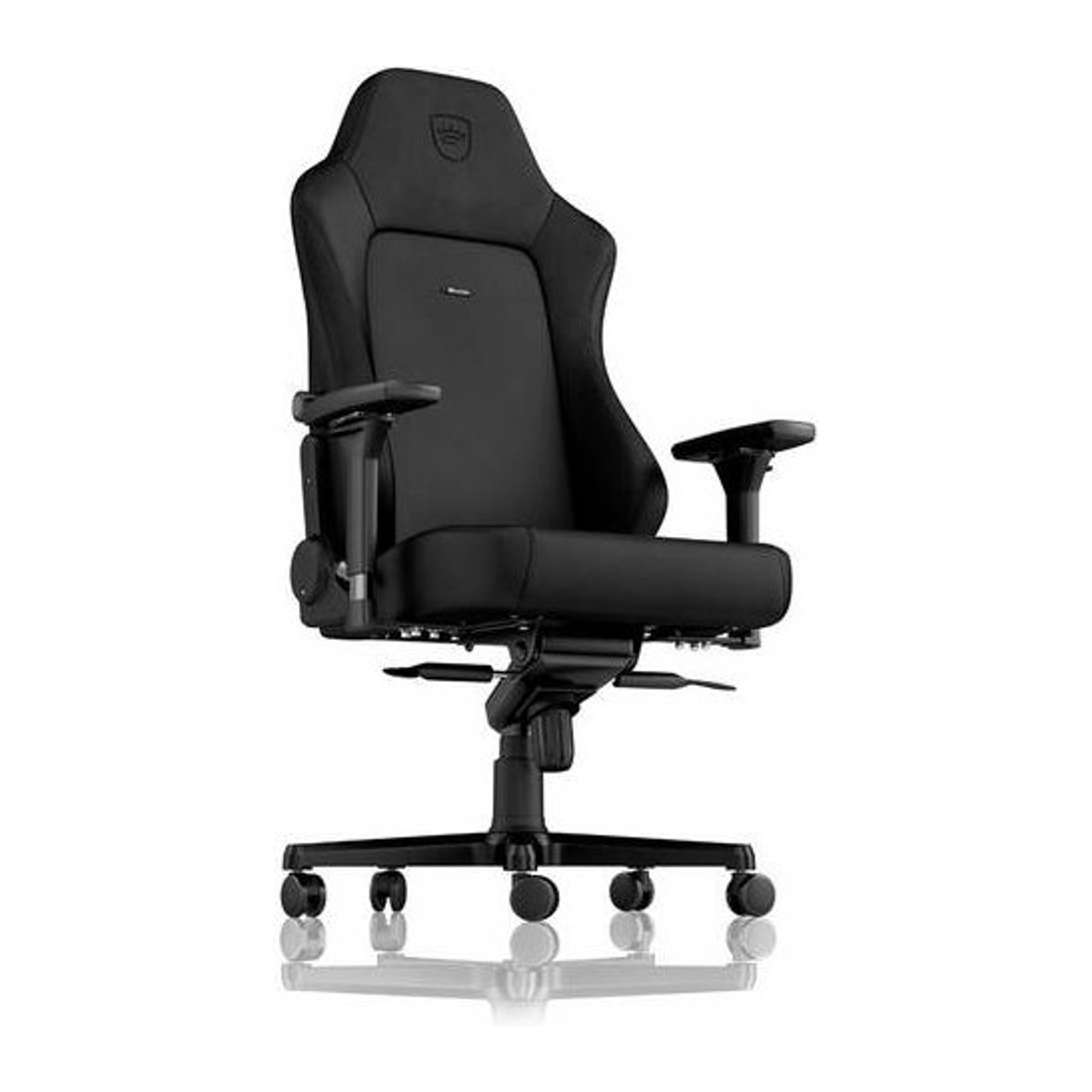 Noblechairs HERO Gaming Stuhl Black Edition in Schwarz aus Kunstleder mit Edelstahl-Elementen - Bild 1