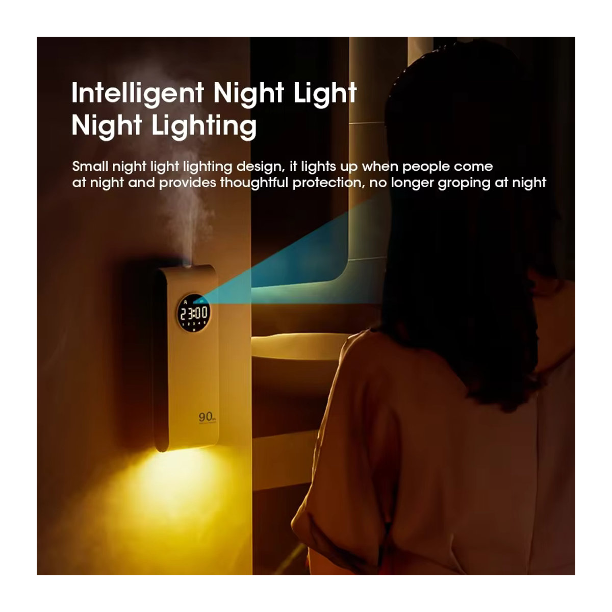 NOCCLILI Elektrischer Diffuser zur Wandmontage, Automatischer Sensor-Aromatherapie-Vernebler mit USB-Ladefunktion, Weiß - Bild 2