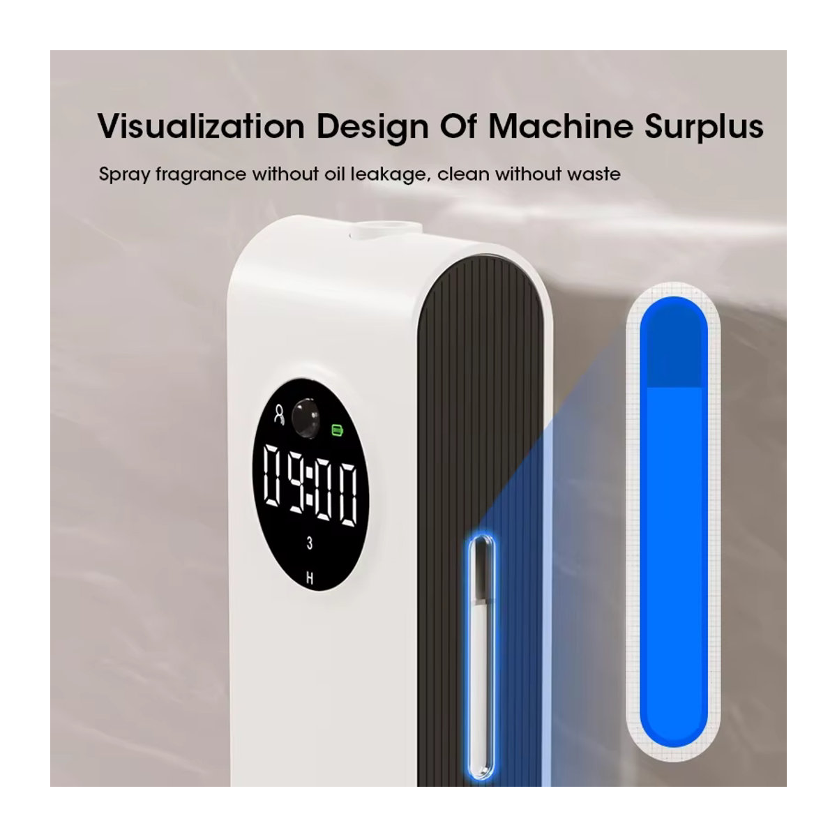 NOCCLILI Elektrischer Diffuser zur Wandmontage, Automatischer Sensor-Aromatherapie-Vernebler mit USB-Ladefunktion, Weiß - Bild 3