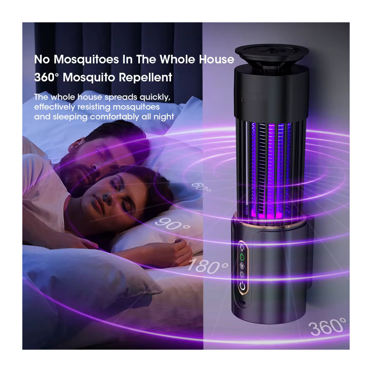NOCCLILI Insektenvernichter Lampe als Camping Laterne mit USB-Anschluss und Timing-Funktion zur Mückenabwehr - Bild 2
