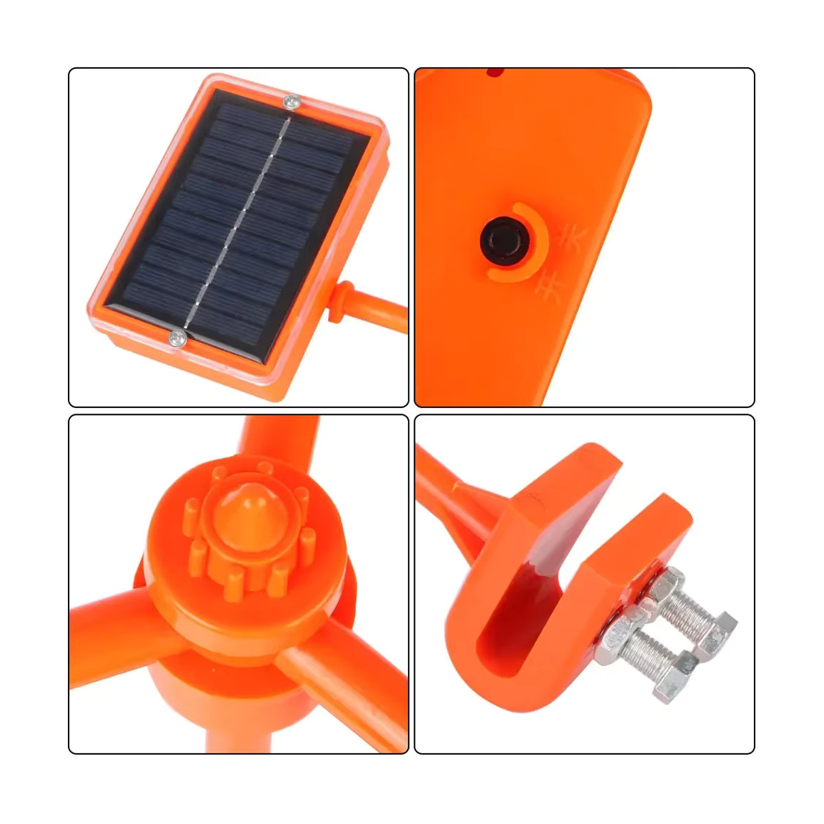 NOCCLILI Solargetriebener Vogelvertreiber mit 360 Grad Reflexion und Geräuschabschreckung für Garten, Bauernhof und Hof - Bild 3