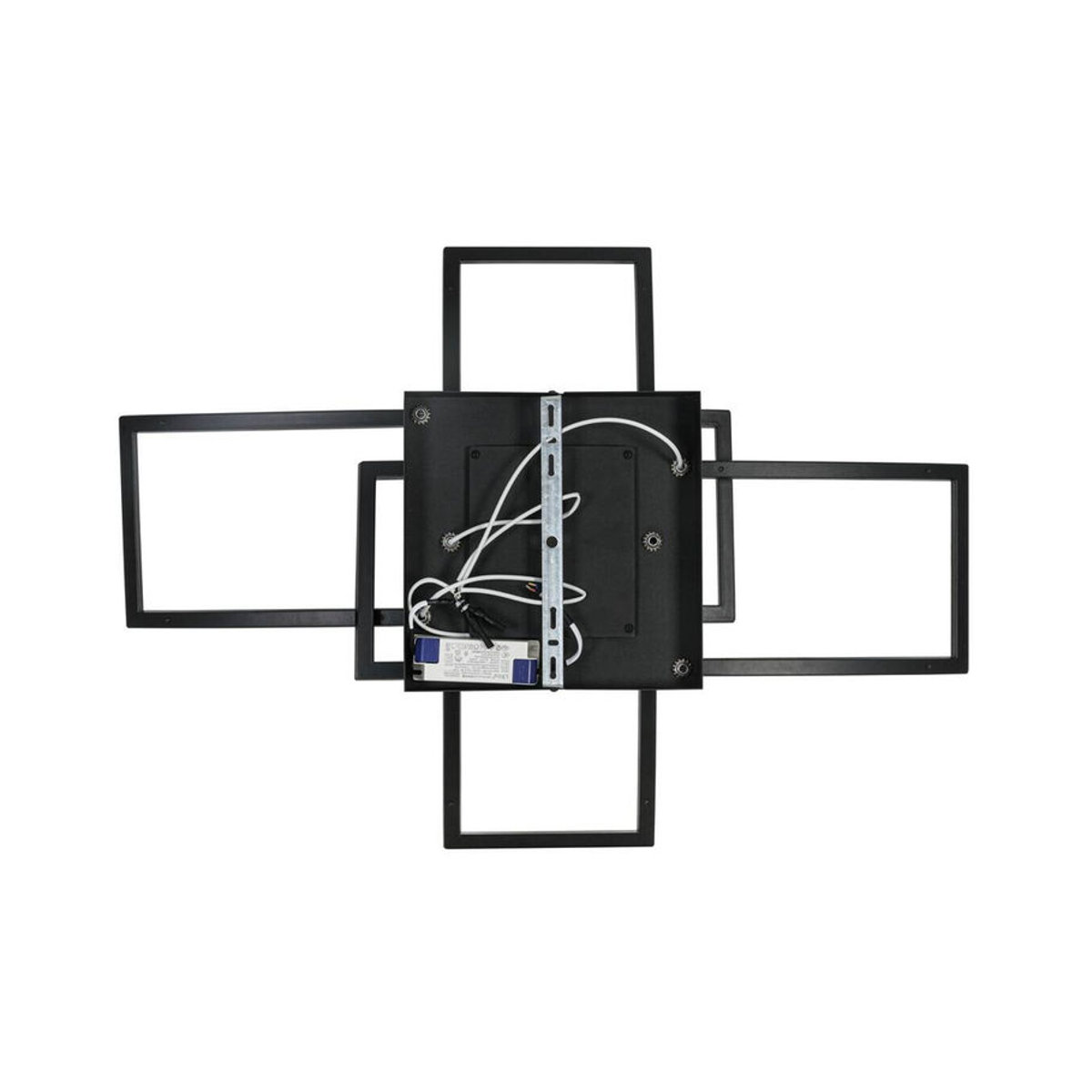 Nolo LED-Deckenleuchte Curve in Schwarz aus Metall mit warmweißem Licht, B/H/L: 59 x 15 x 82 cm - Bild 4