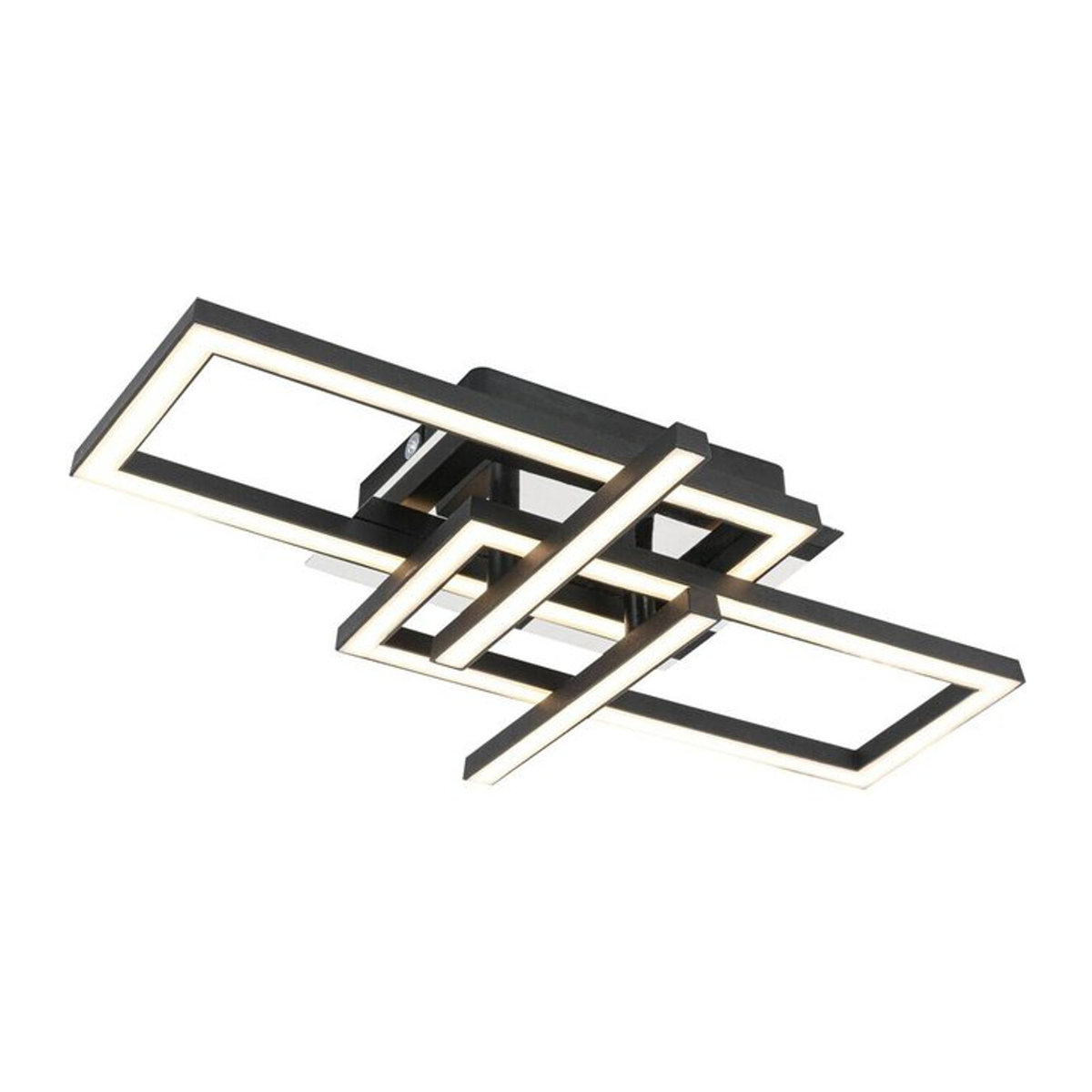 Nolo LED Deckenleuchte Harald modern in Schwarz und Chrom aus Metall und Kunststoff, B/H/L: 28,5 x 7 x 42 cm - Bild 1