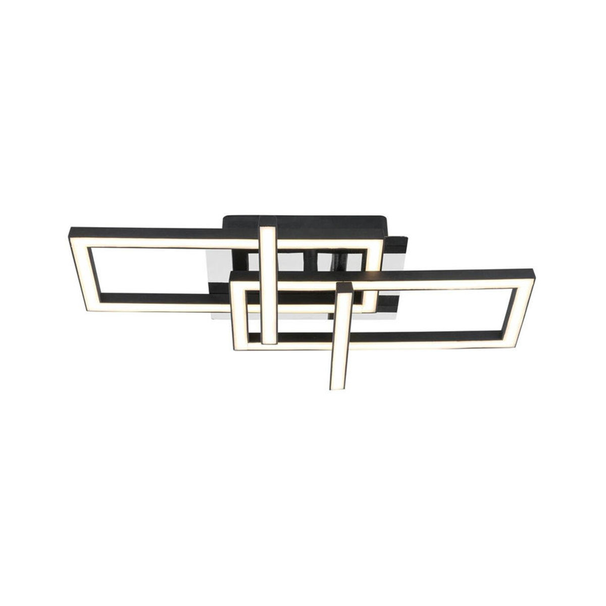 Nolo LED Deckenleuchte Harald modern in Schwarz und Chrom aus Metall und Kunststoff, B/H/L: 28,5 x 7 x 42 cm - Bild 2