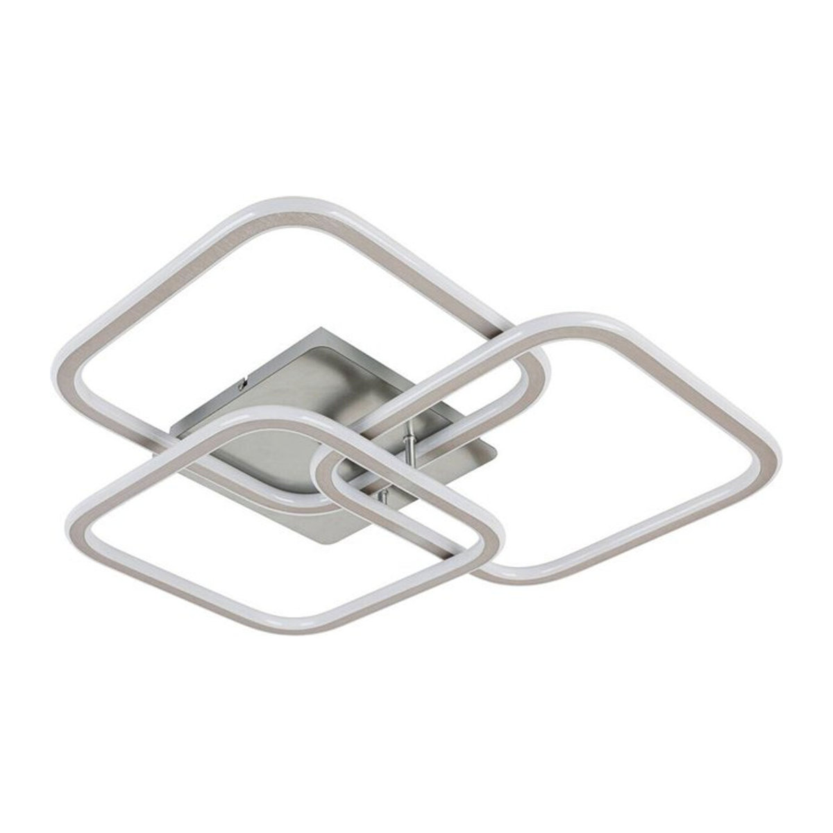 Nolo LED-Deckenleuchte Modern in Nickel matt und Alufarben B/H/L: 54 x 10 x 58 cm - Bild 1