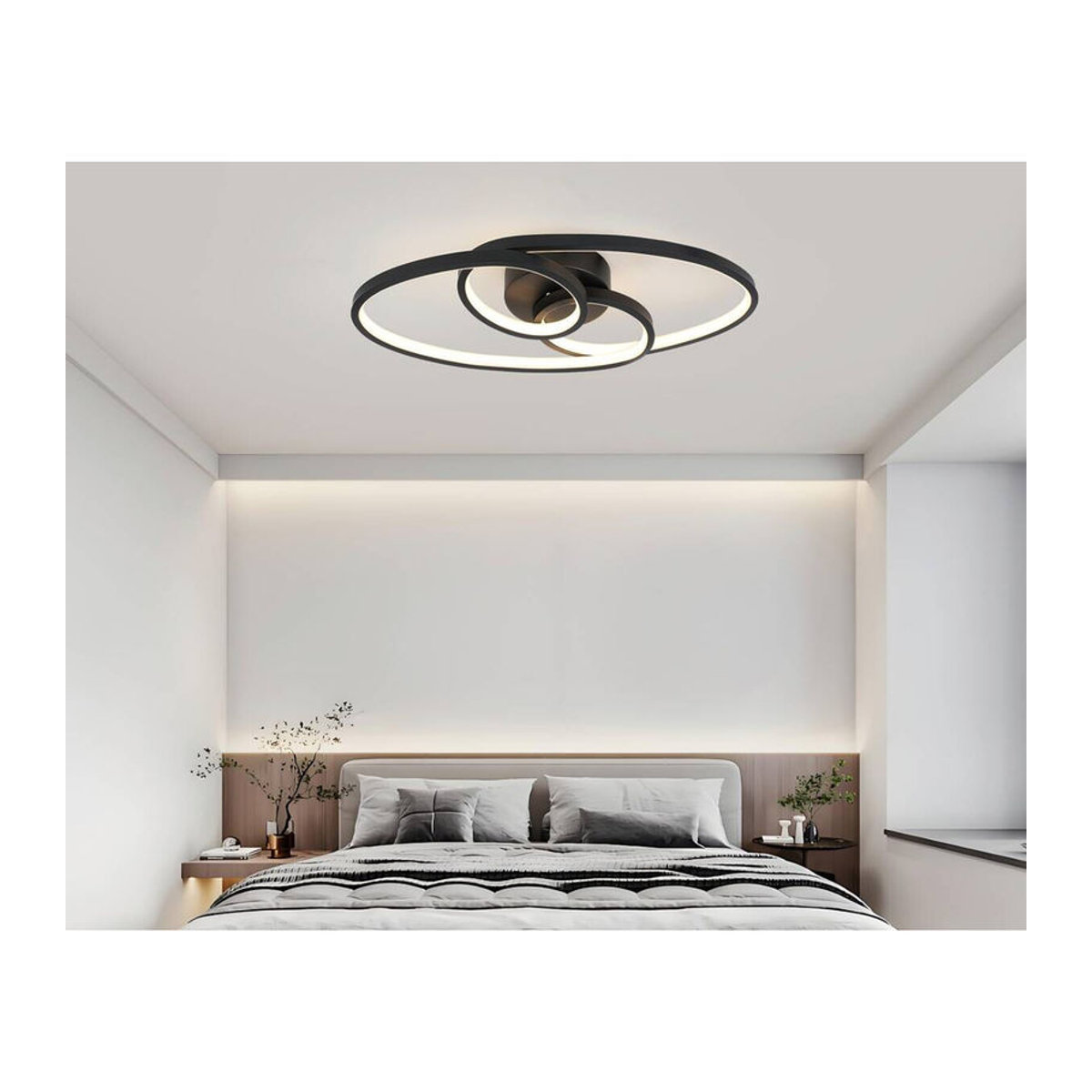 Nolo LED-Deckenleuchte Modern Schwarz Metall B/H/L: 21 x 8 x 45 cm - Bild 2