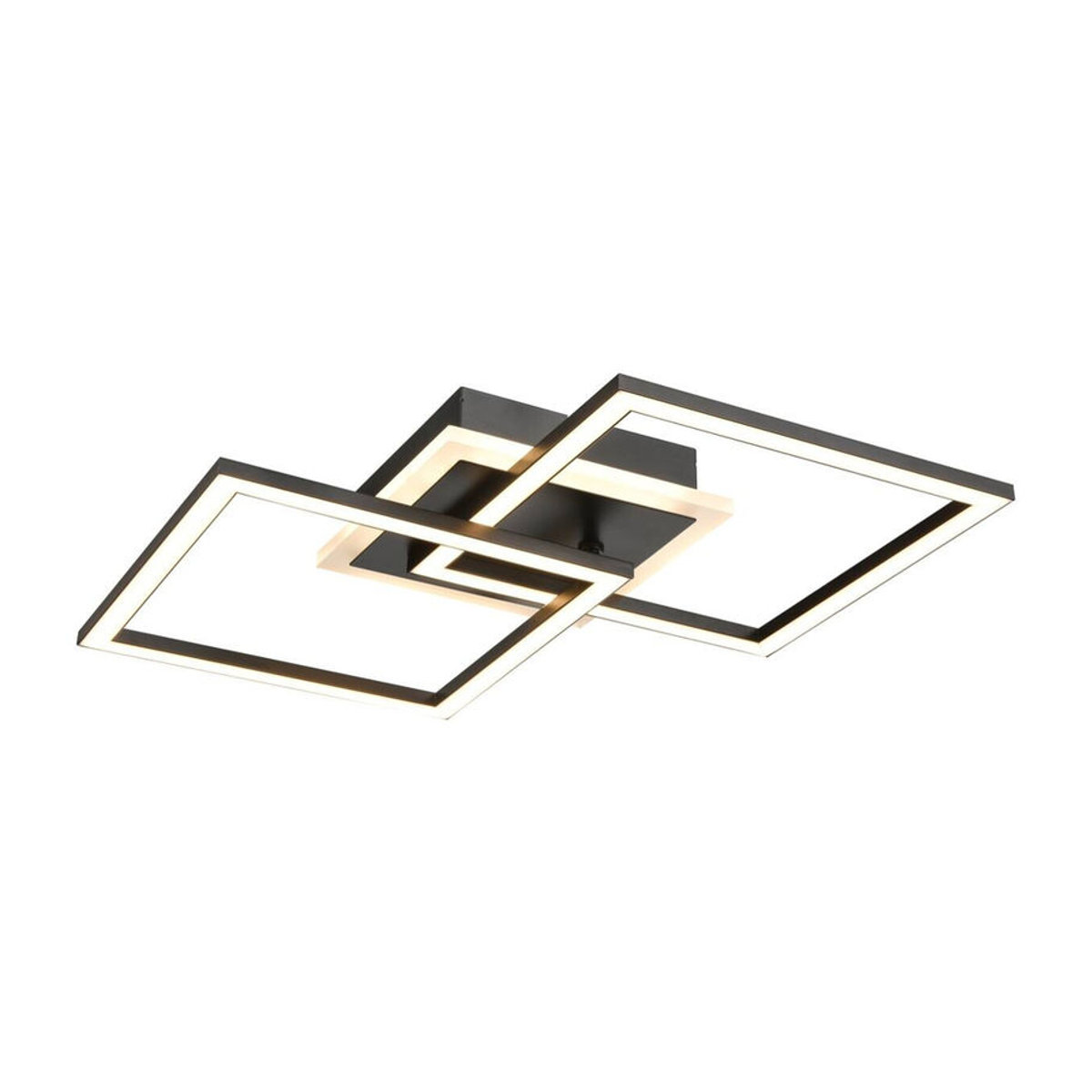 Nolo LED Deckenleuchte Rhombus Modern Schwarz Metall B/H/L: 54 x 7,5 x 33 cm - Bild 2