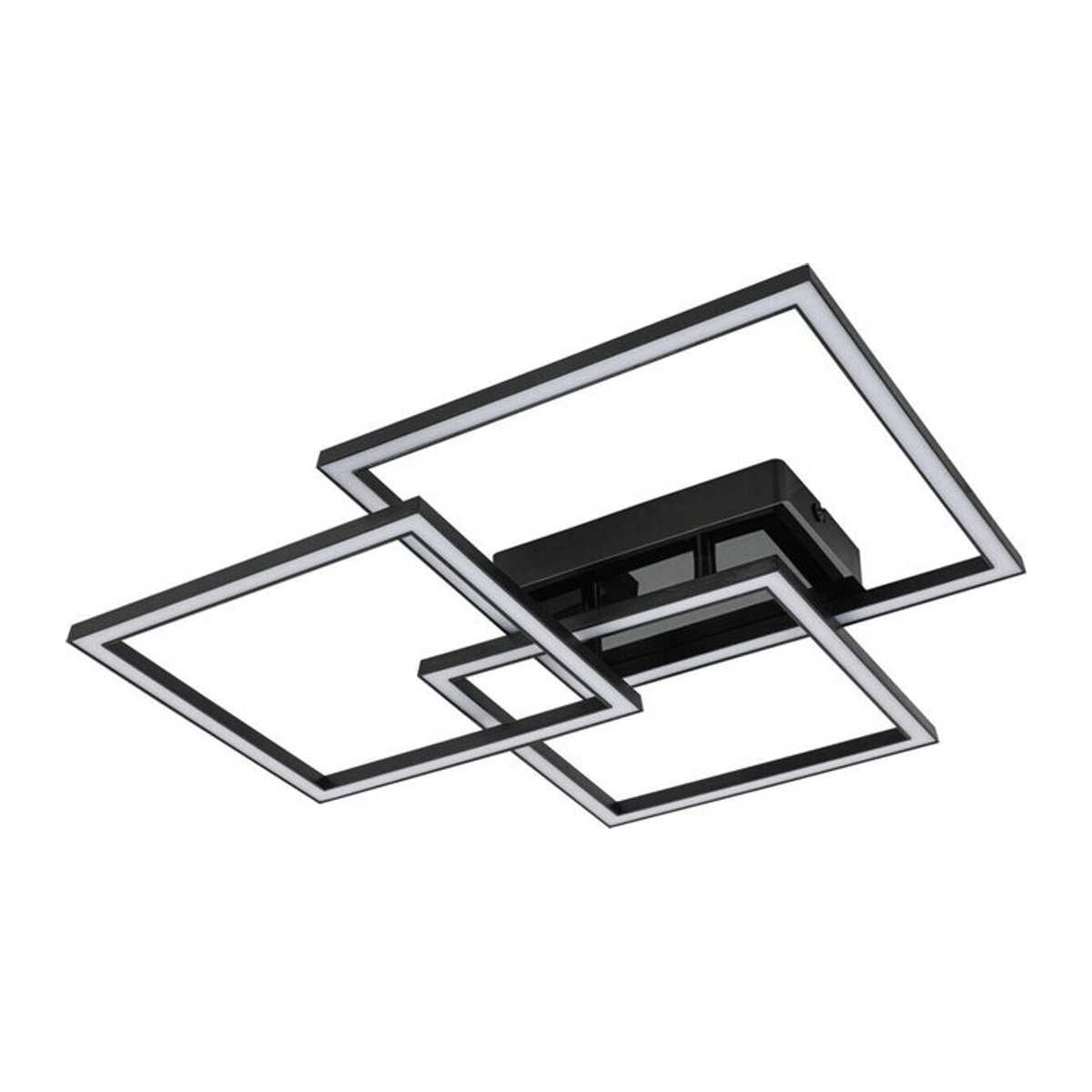 Nolo LED-Deckenleuchte Triple modern schwarz Kunststoff B/H/T: 49,5 x 8 x 45 cm - Bild 1