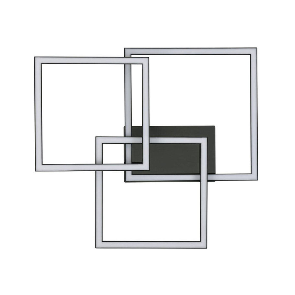 Nolo LED-Deckenleuchte Triple modern schwarz Kunststoff B/H/T: 49,5 x 8 x 45 cm - Bild 4