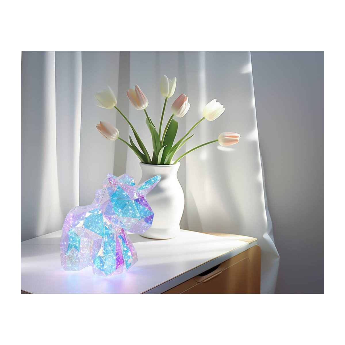 Nolo LED-Dekoleuchte Einhorn aus transparentem Kunststoff in Bunt - Bild 2