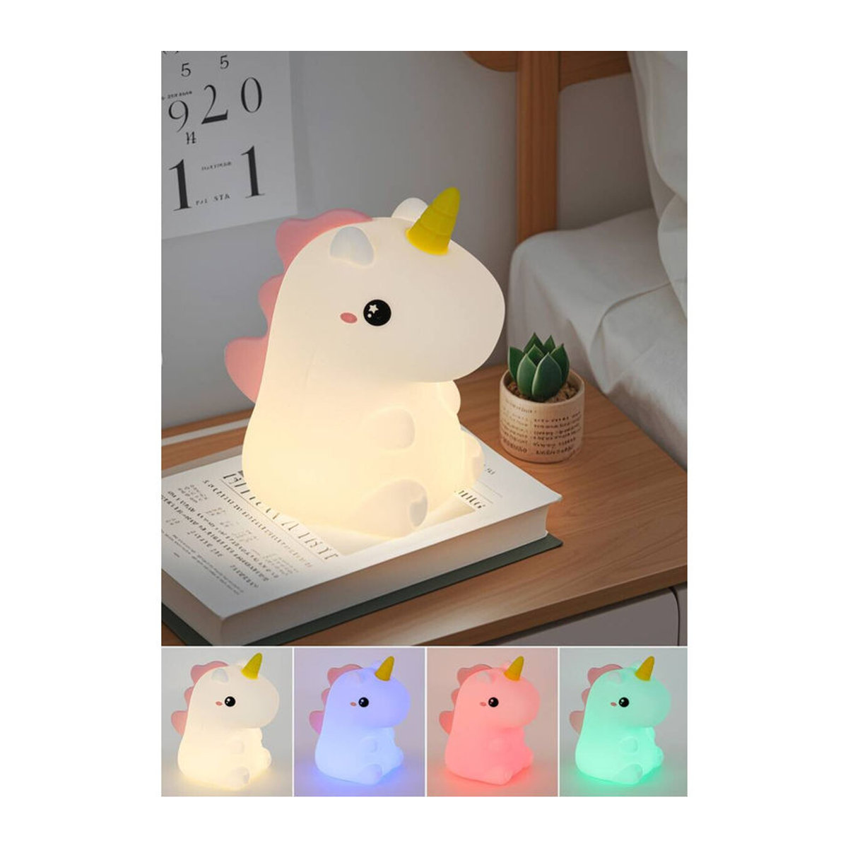 Nolo LED-Dekoleuchte Unicorn Tischlampe Bunt B/H/L: 9 x 15 x 13 cm - Bild 1