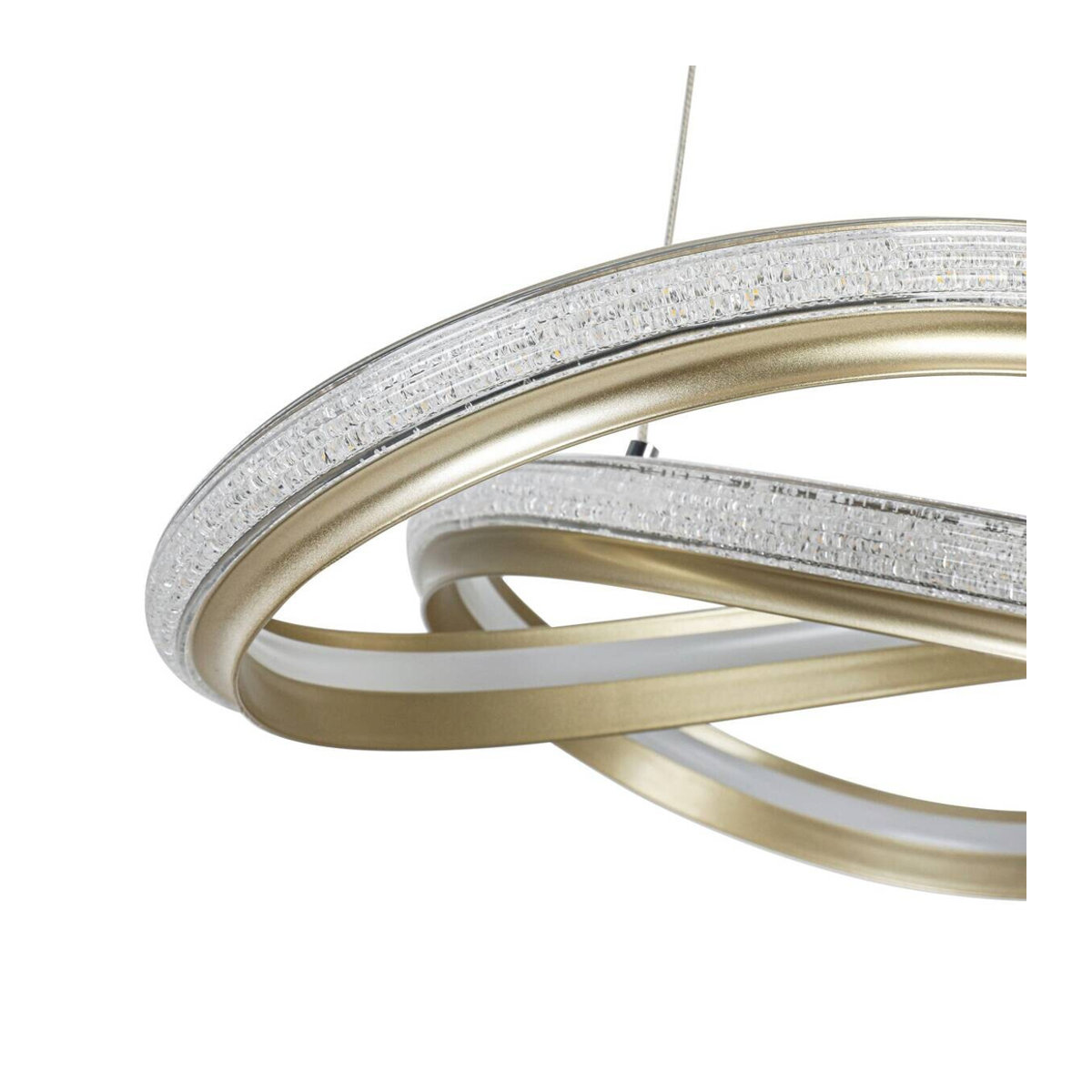 Nolo LED-Pendelleuchte Clara in Beige, Modern, Warmweiß, B/H/T: 50 x 120 x 50 cm - Bild 3