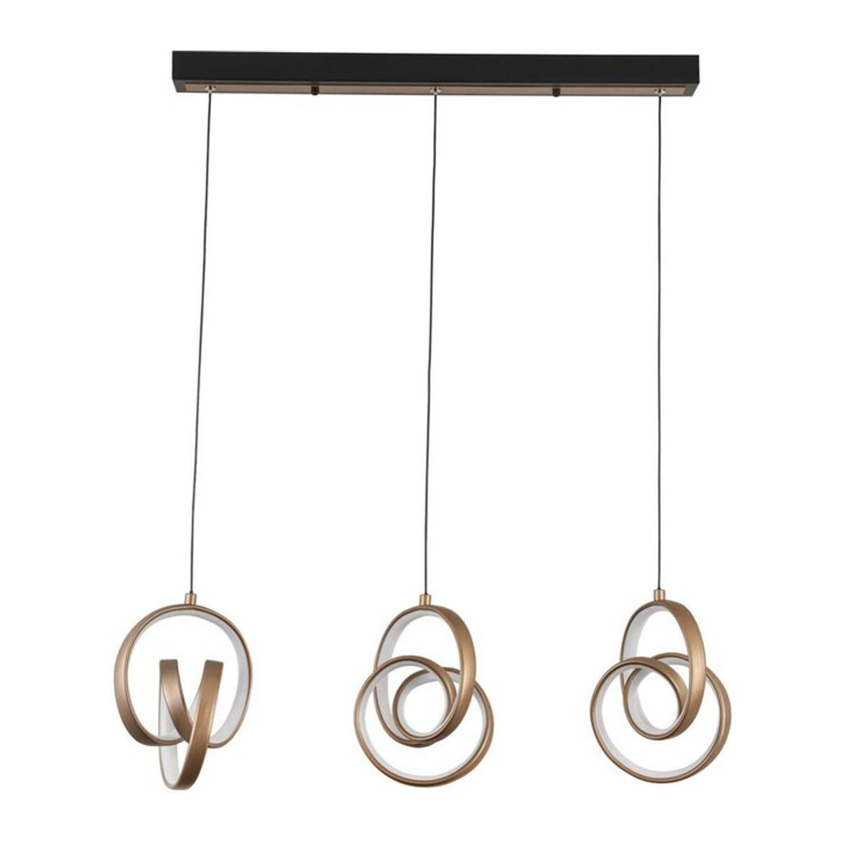 Nolo LED-Pendelleuchte Tamara Modern Braun mit integriertem warmweißem Licht B/H/T: 75 x 120 x 18 cm - Bild 1