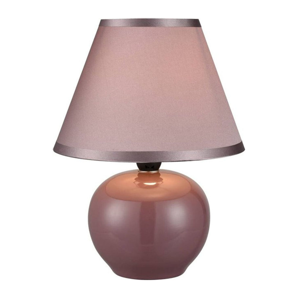 Nolo Tischleuchte Seline Modern aus Keramik und Stoff in Weiß oder Rosa, Höhe: 24 cm, E14 - Bild 1
