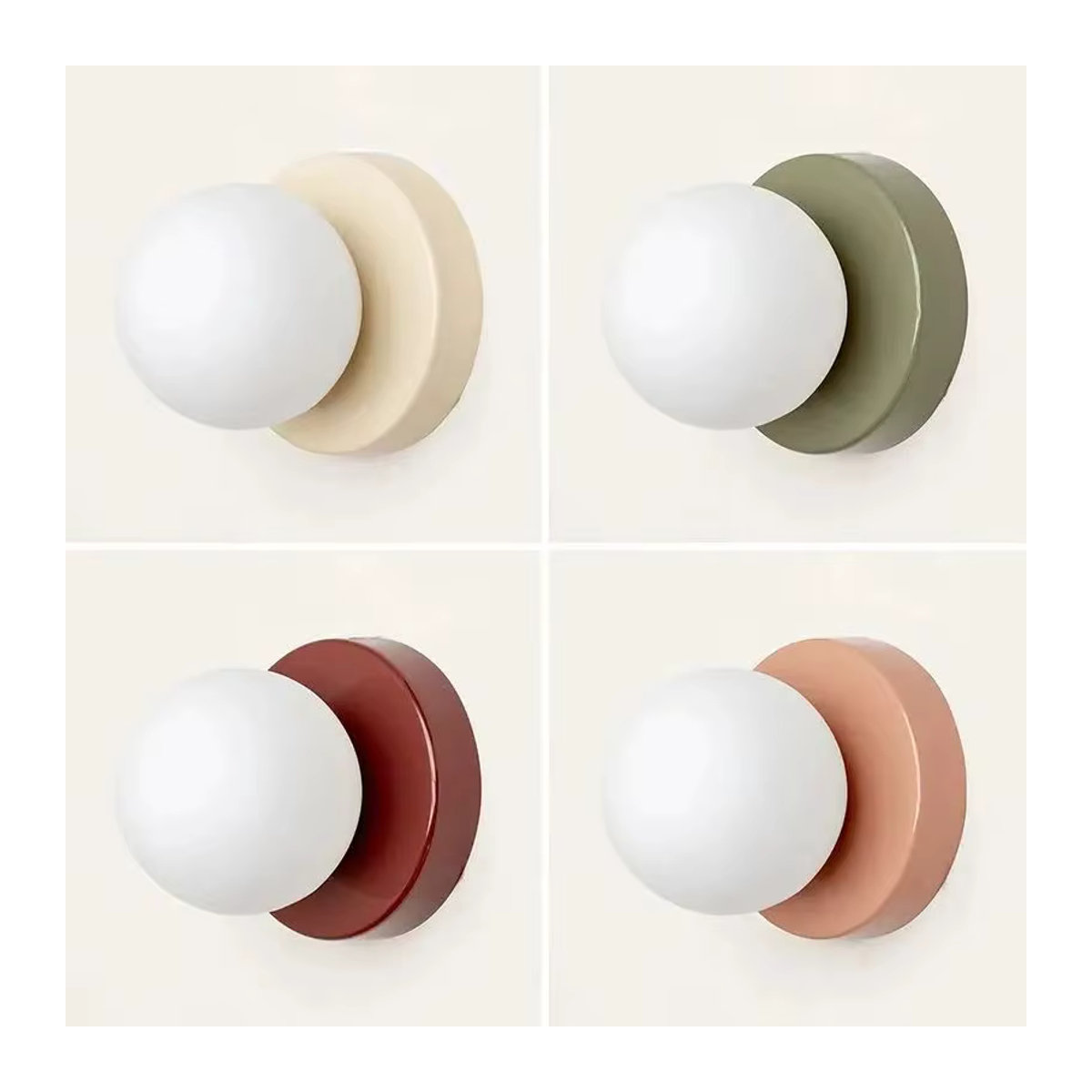 Nordic LED Glas Wandlampe von CETANT in Weiß mit G9 Basis als minimalistische Orb Wandleuchte für Schlafzimmer, Flur und Eingangsbereich - Bild 2