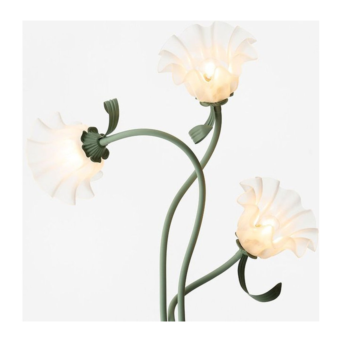 Nordische Design Bodenlampe Blume in Grün mit warmweißem Lava Ball Licht für Wohnzimmer und Schlafzimmer - Bild 1
