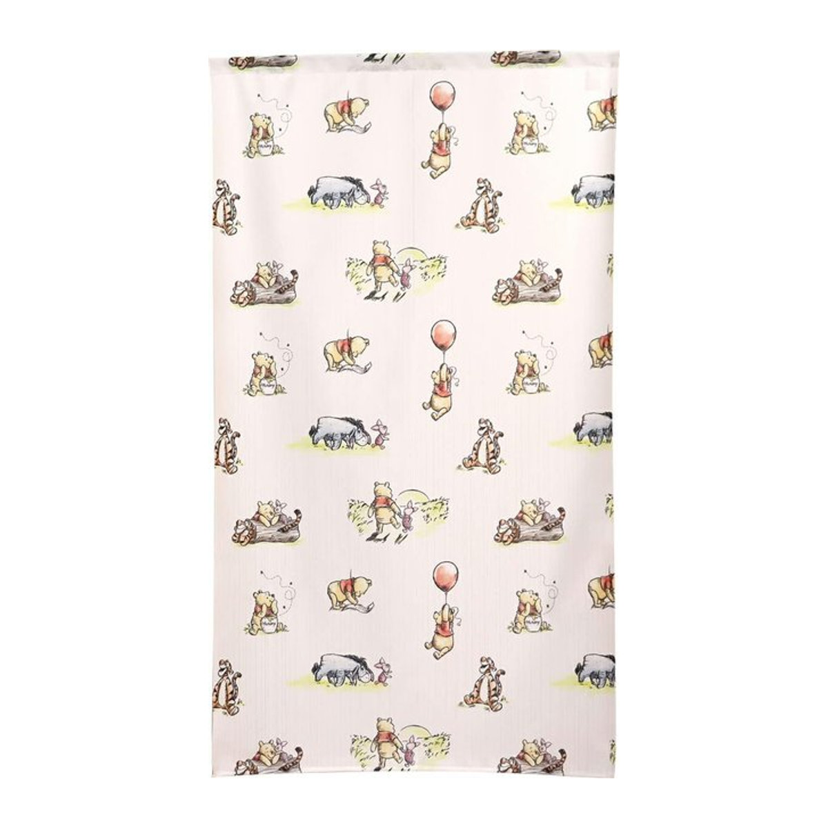 Noren Kobo Disney Winnie the Pooh Noren Wandteppich und Sichtschutz im Aquarell-Stil, B: 85 cm, H: 150 cm - Bild 1