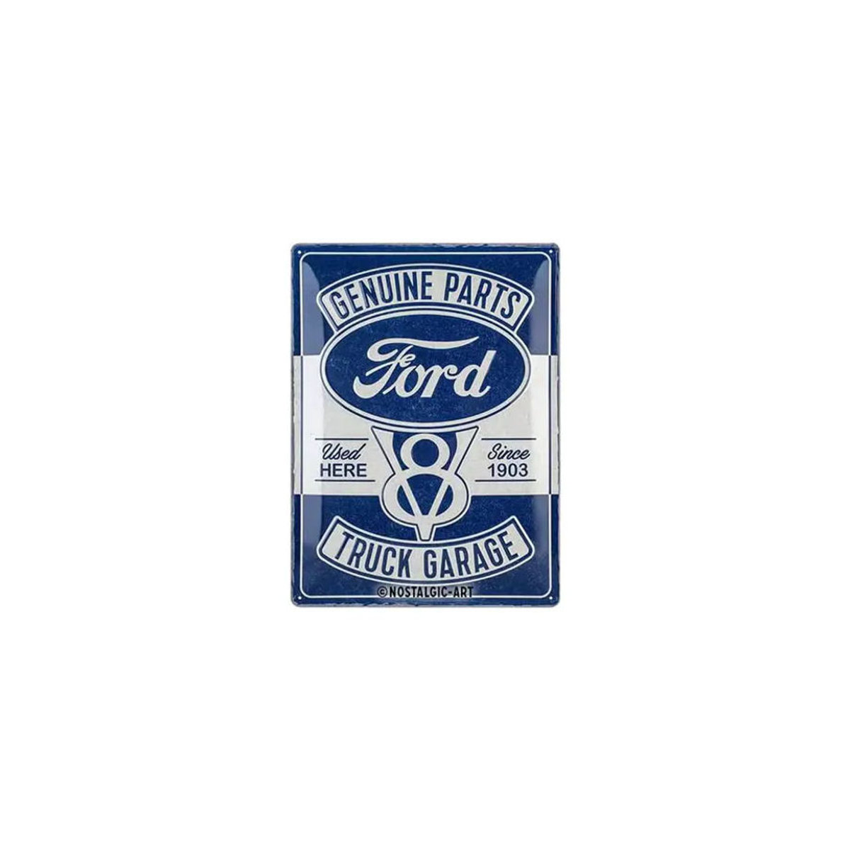 Nostalgic-Art Retro-Blechschild V8 Garage in Blau, Vintage Metallplakette zur Wanddekoration, Rechteckig - Bild 2