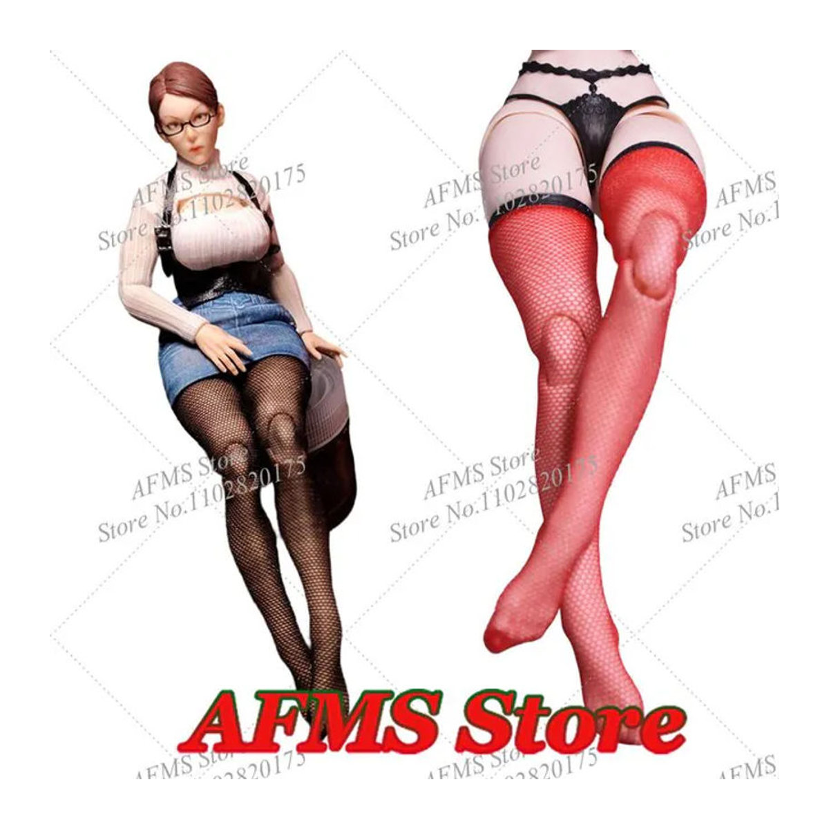 NOTTAA Sammelfigur Selina Xiaofang Actionfigur im Maßstab 1:10, Soldatin in Weiß und Rot mit Textil-Details, Höhe: 15,24 cm - Bild 1